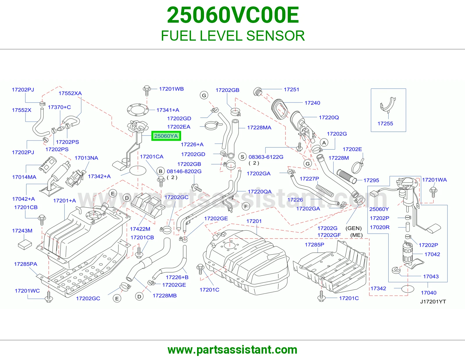 عوامه بنزين 25060VC00E
