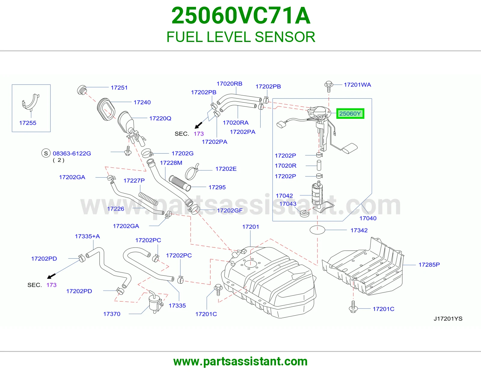 عوامه بنزين 25060VC71A