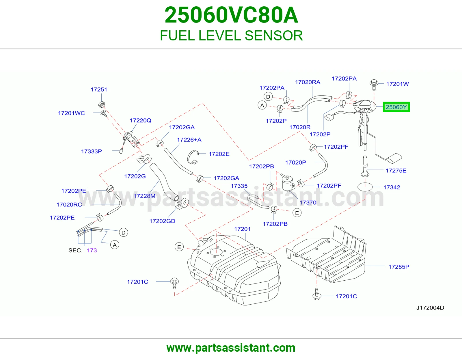 عوامه بنزين 25060VC80A