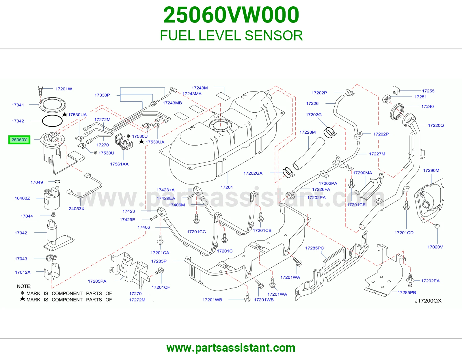 عوامه بنزين 25060VW000