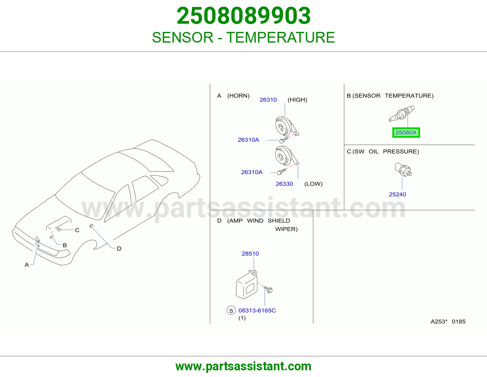 حساس ساعه حراره مكينه 2508089903