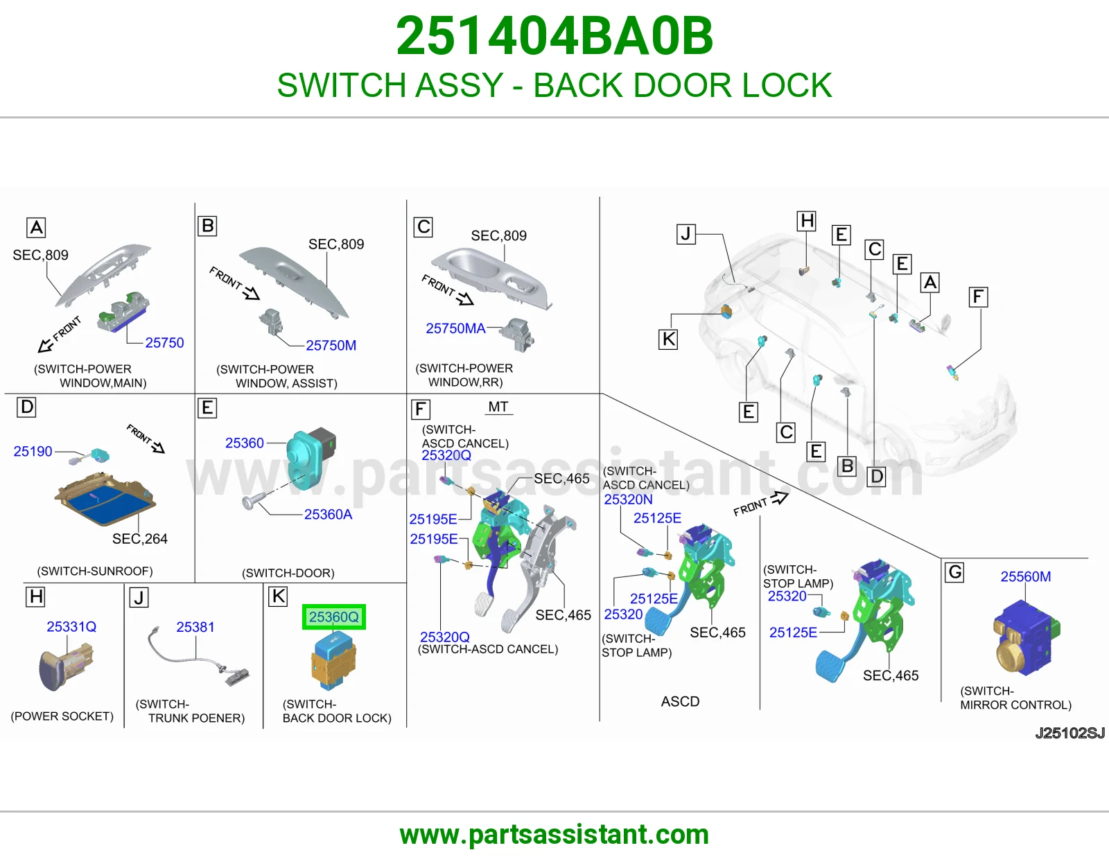 سويتش لمبه باب 251404BA0B