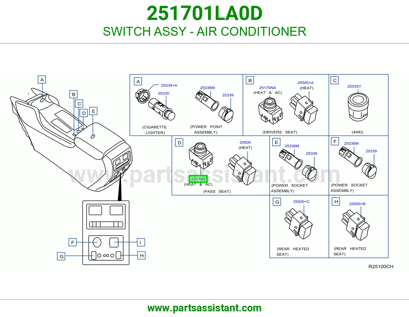 سويتش مكيف كامل 251701LA0D