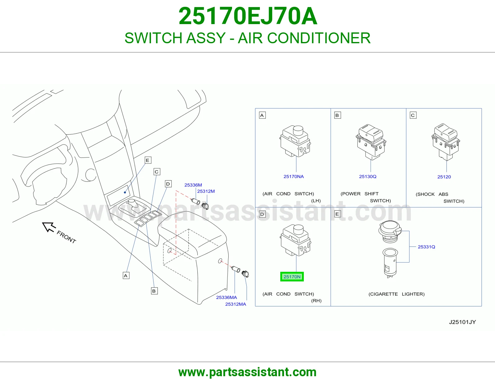 سويتش مكيف كامل 25170EJ70A
