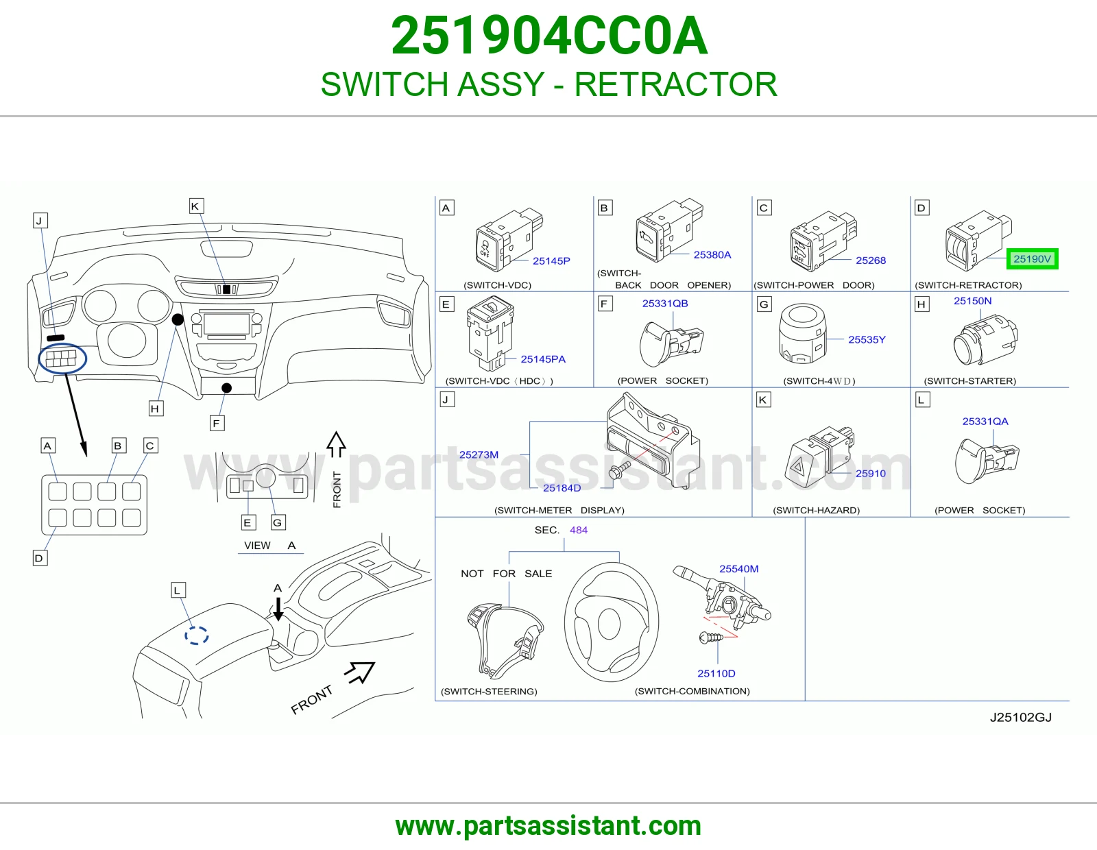 سويتش بكرة حزام أمان كامل 251904CC0A