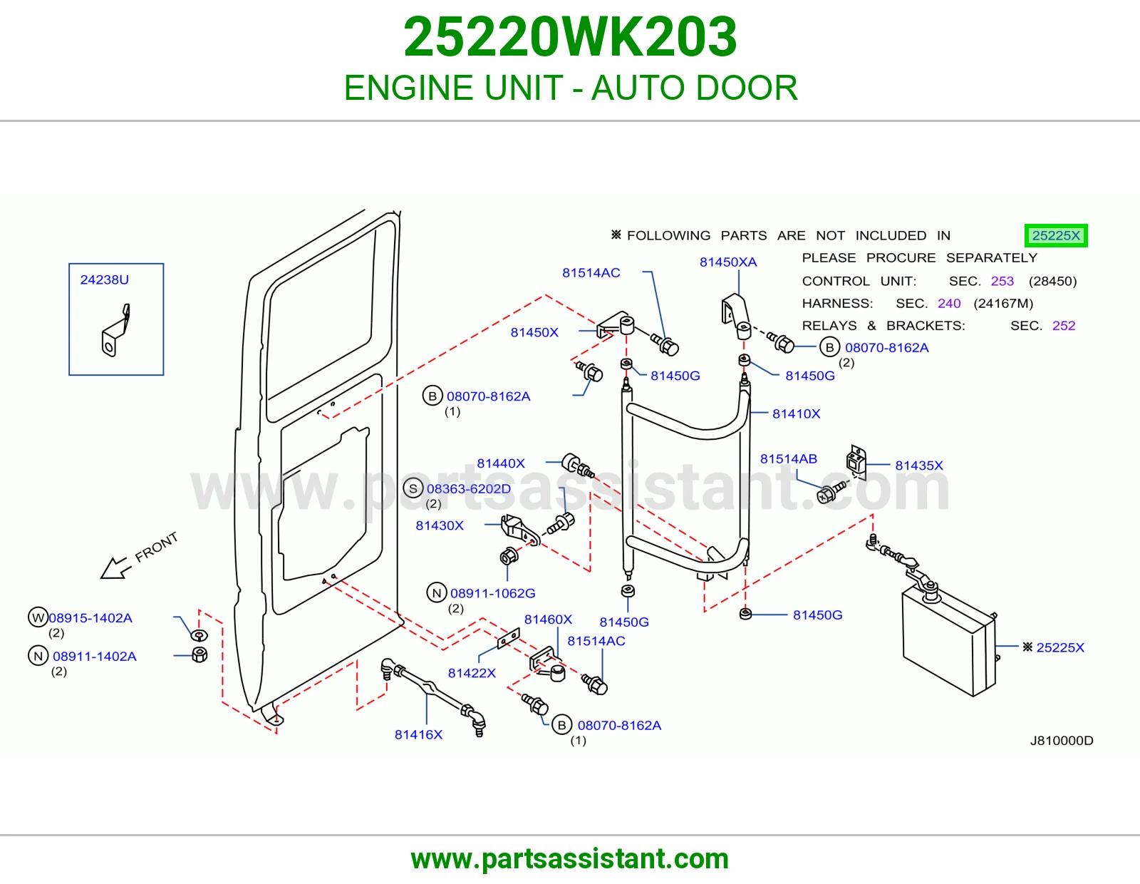 وحدة مكينة باب أوتوماتيك 25220WK203