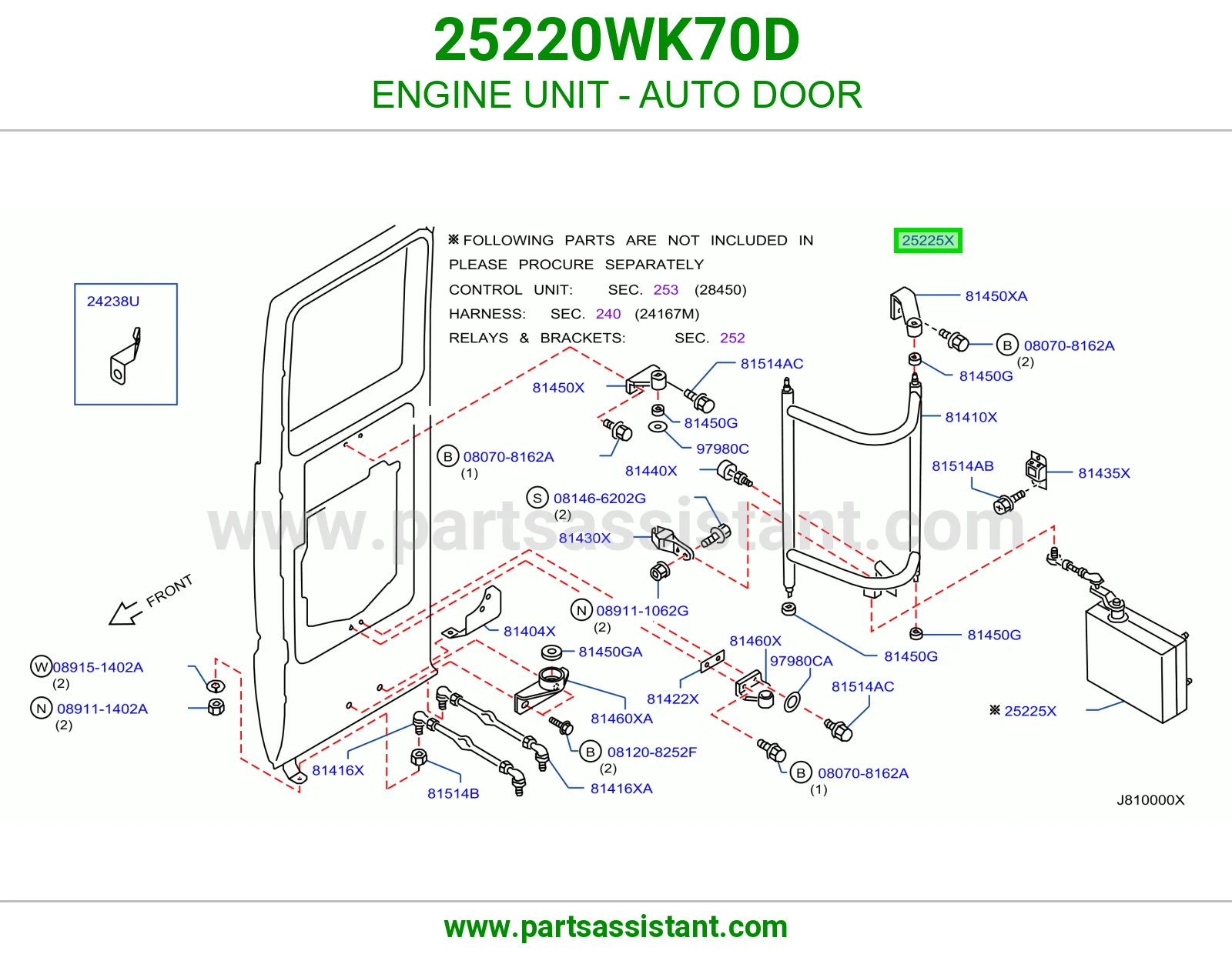 وحدة مكينة باب أوتوماتيك 25220WK70D