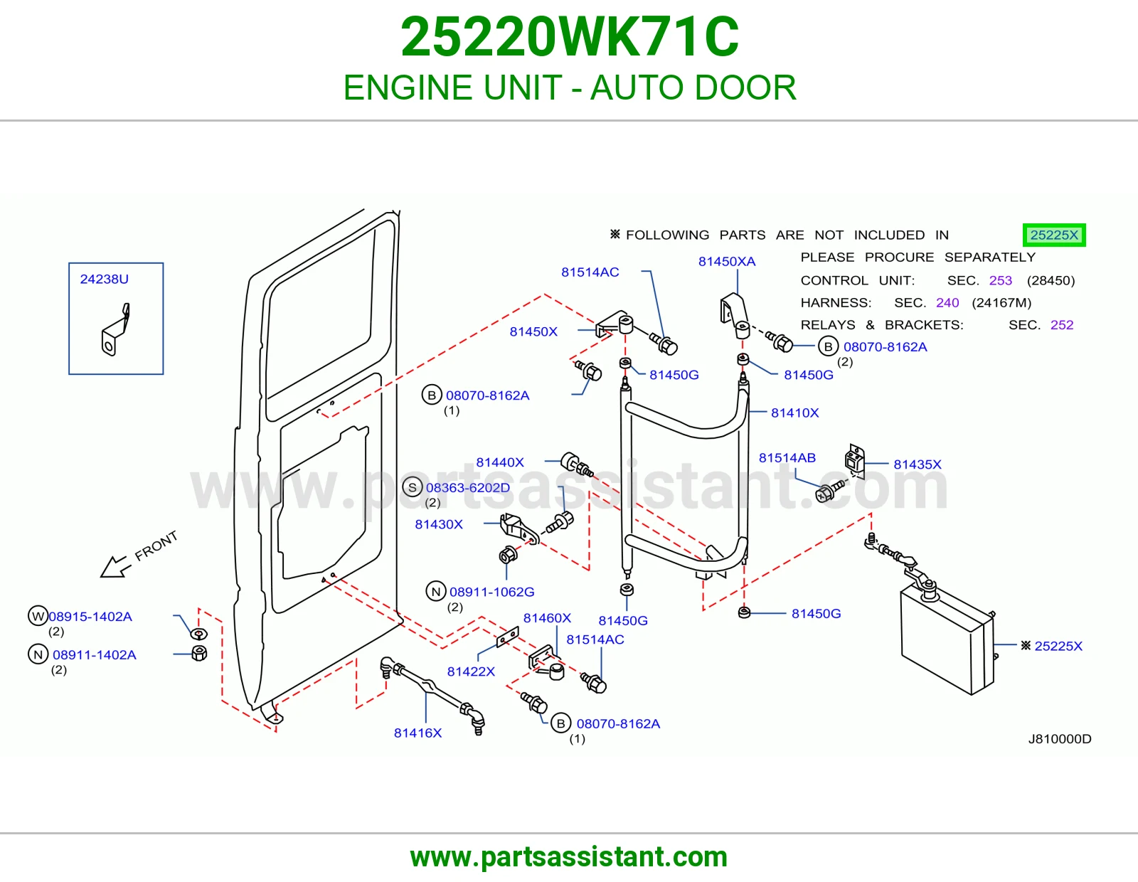 وحدة مكينة باب أوتوماتيك 25220WK71C