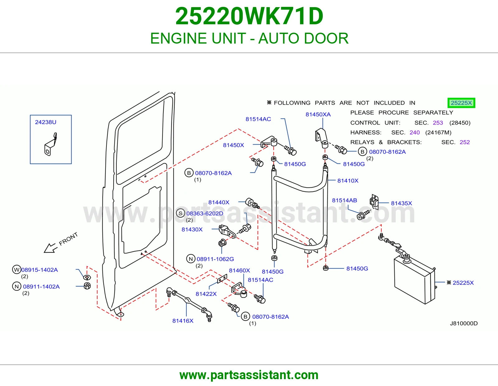 وحدة مكينة باب أوتوماتيك 25220WK71D