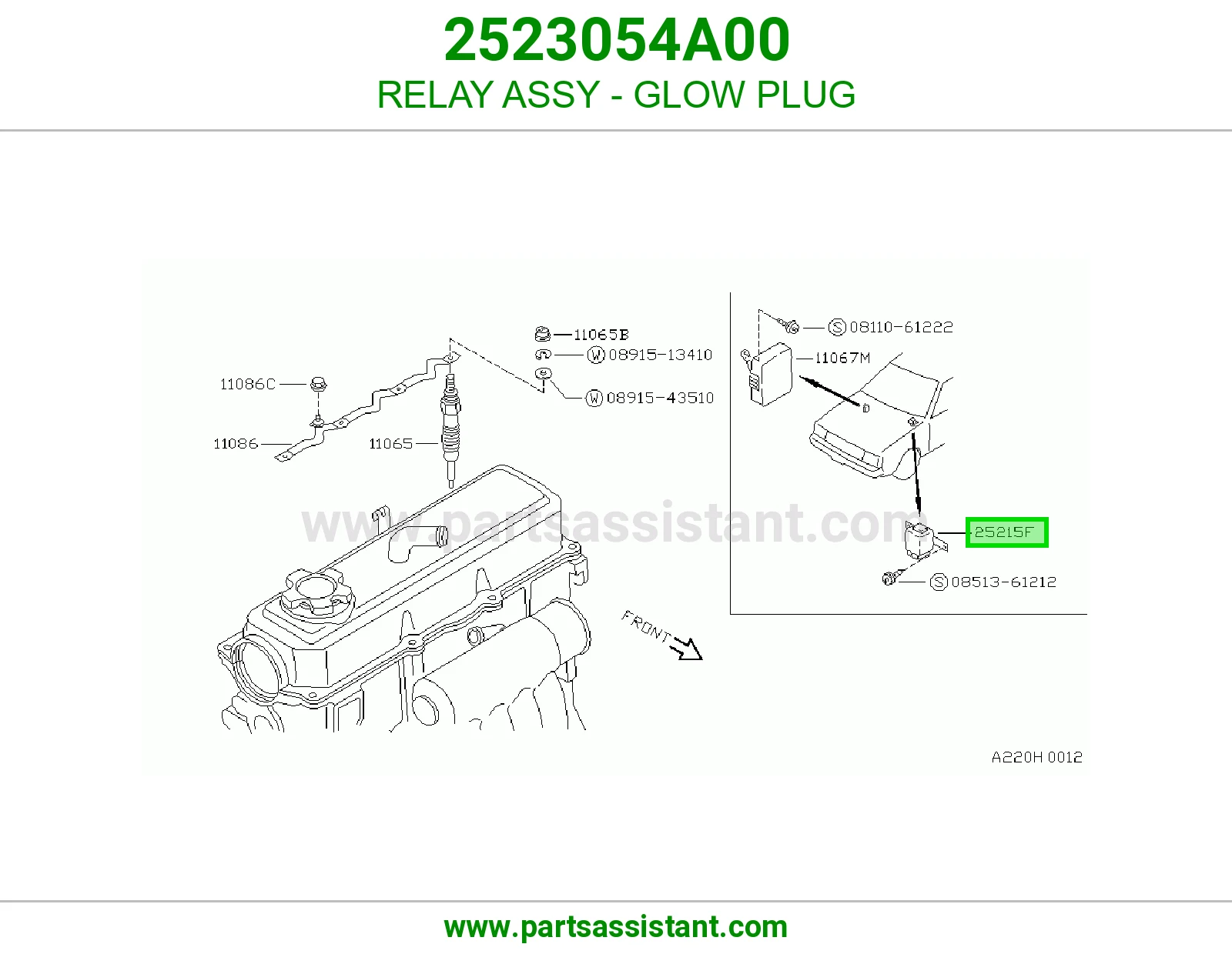 RELAY ASSY - GLOW PLUG 2523054A00