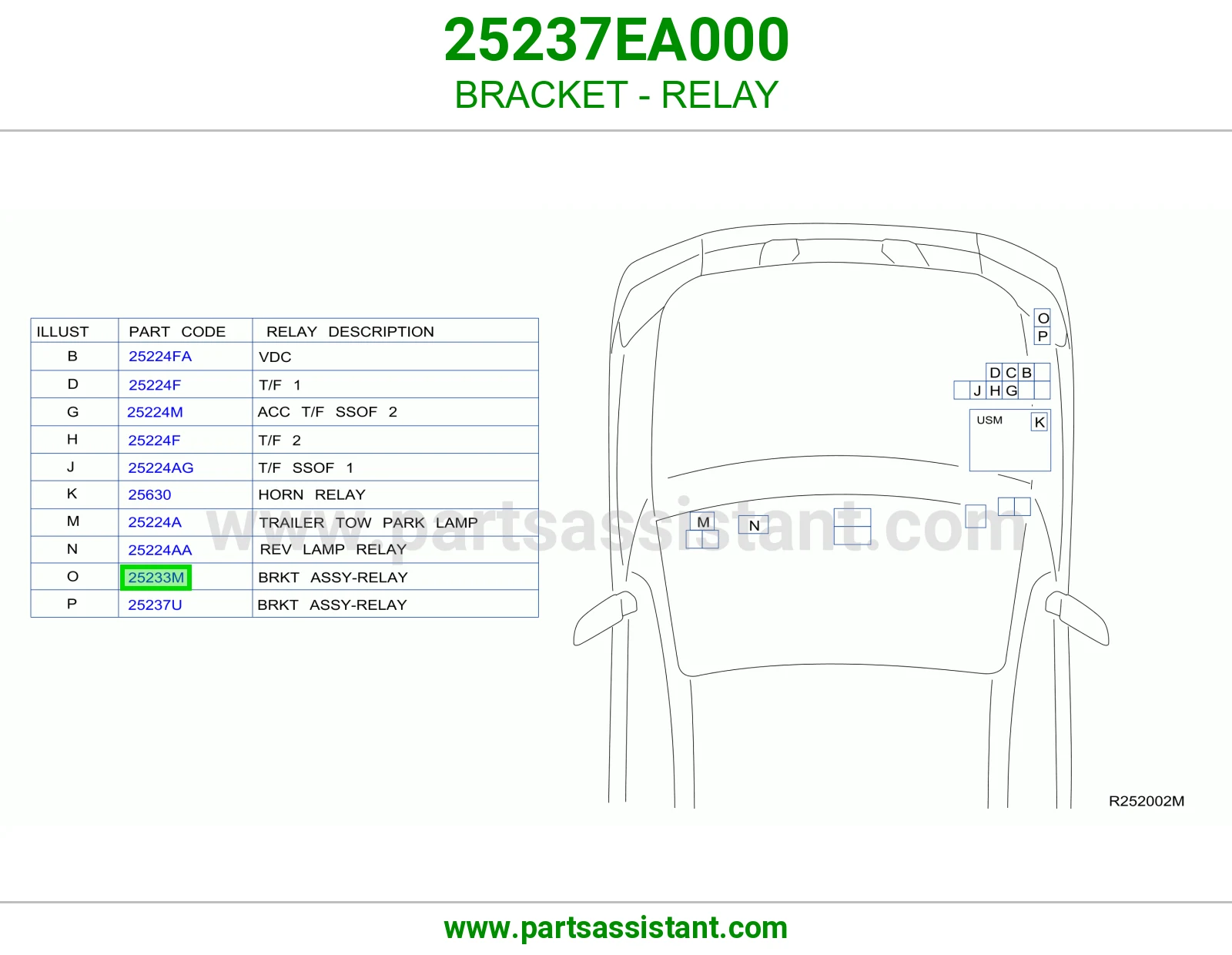 قاعدة كلبس ضفيرة 25237EA000