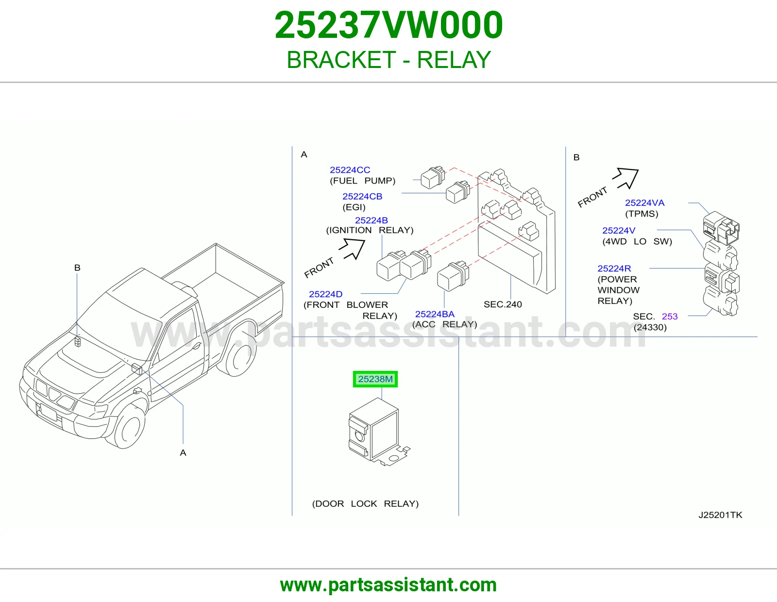 قاعدة ريلي 25237VW000