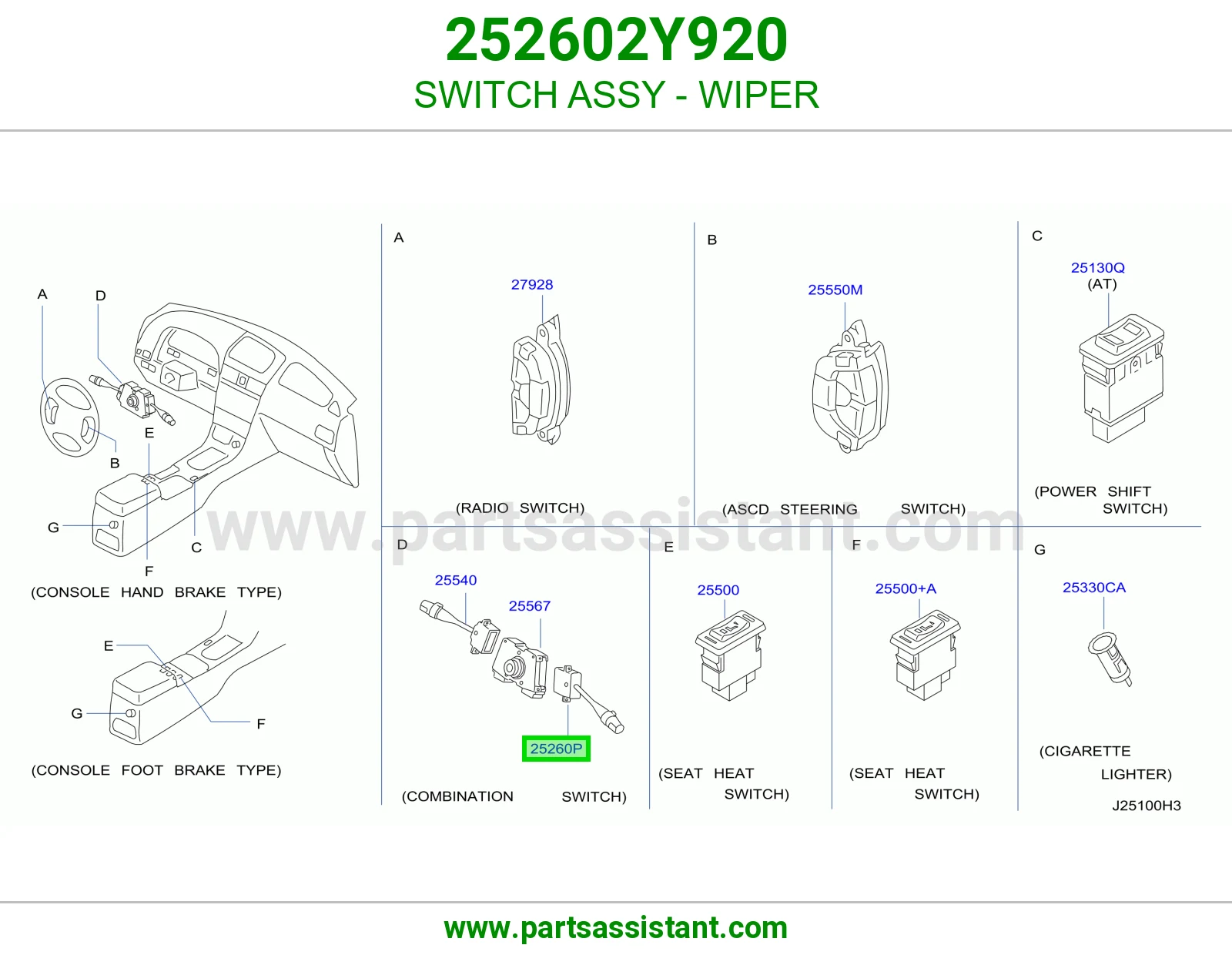 سويتش مساحات 252602Y920