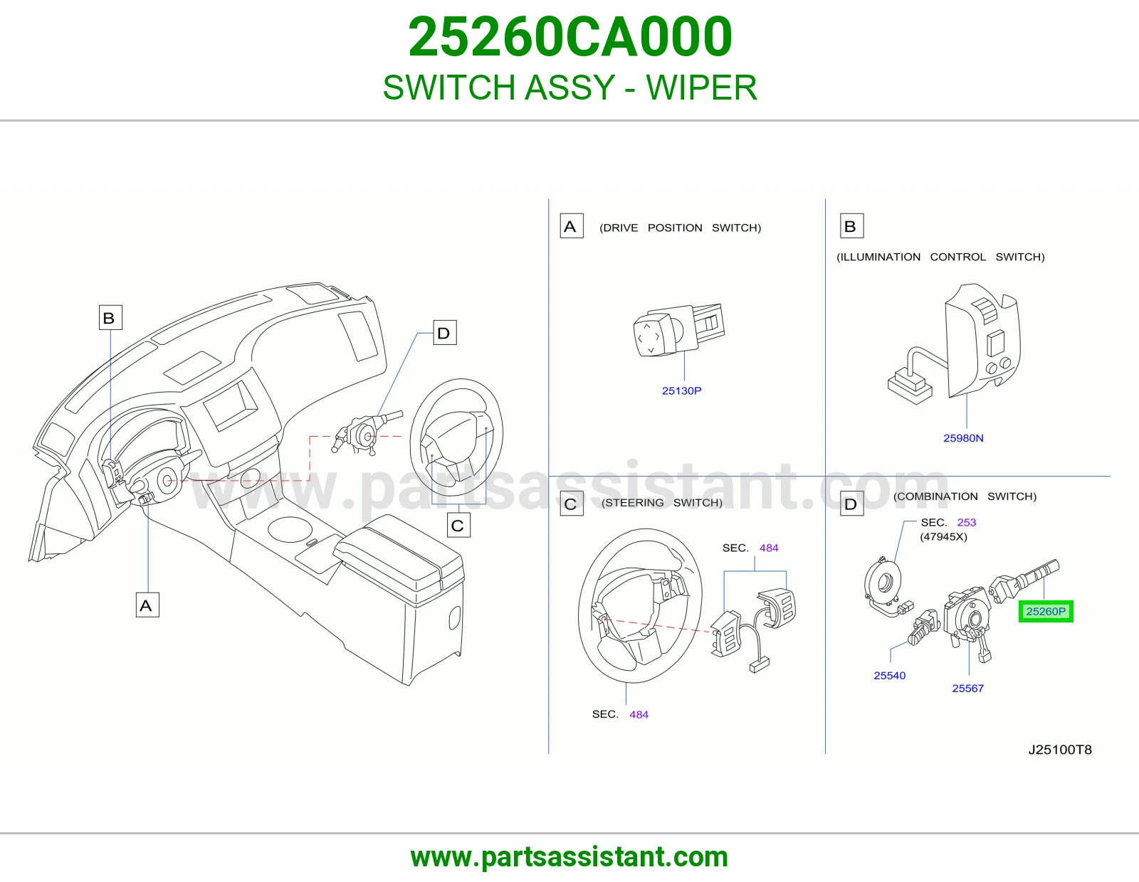 سويتش مساحات 25260CA000