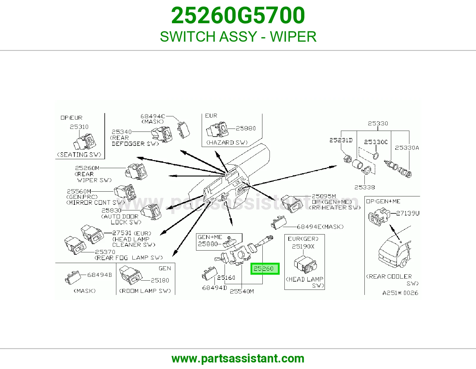 سويتش مساحات 25260G5700