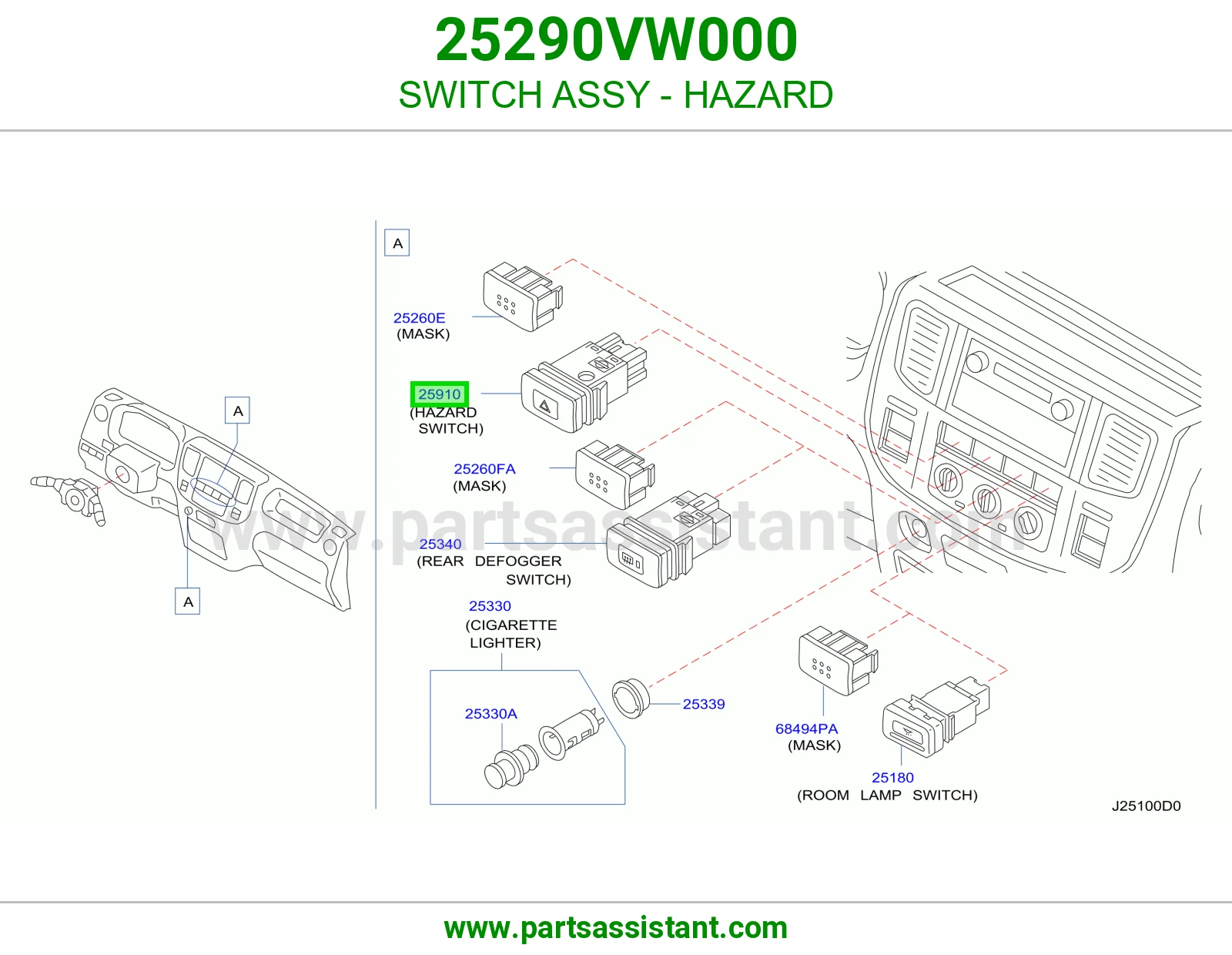 سويتش فليشر 25290VW000