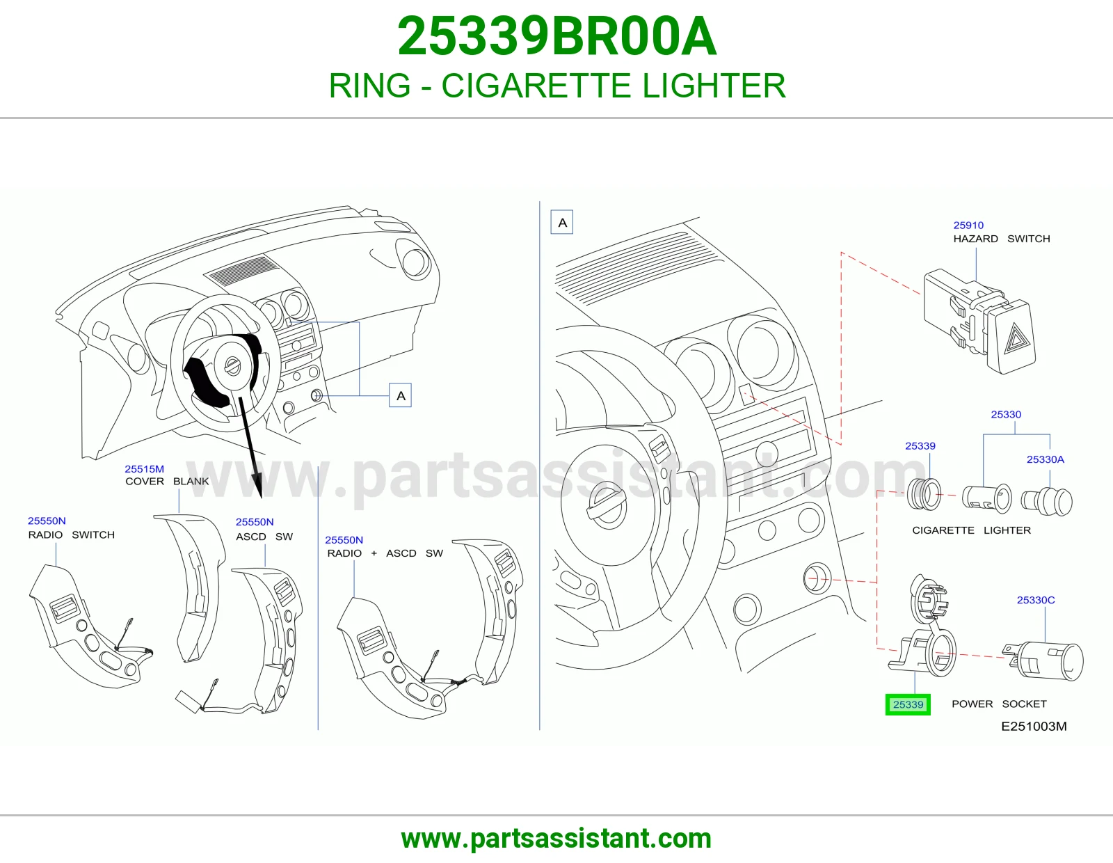 حلقة ولاعة سجاير 25339BR00A