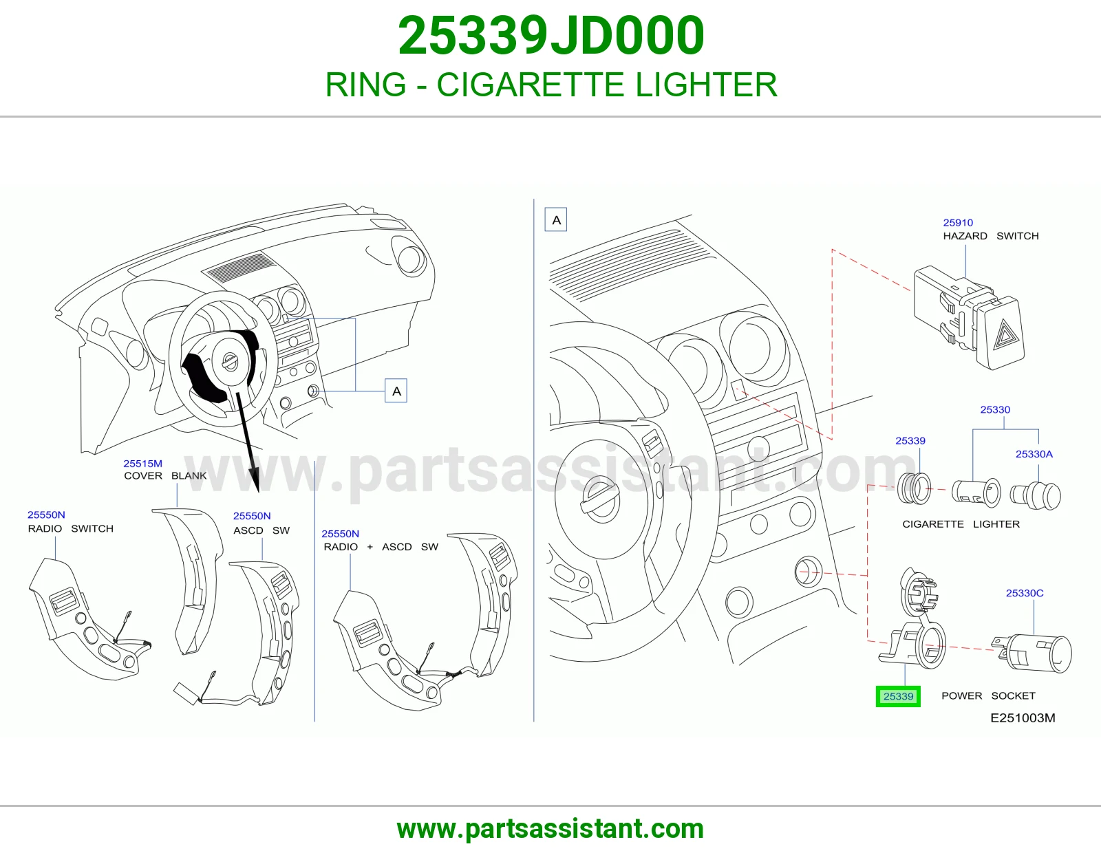 حلقة ولاعة سجاير 25339JD000