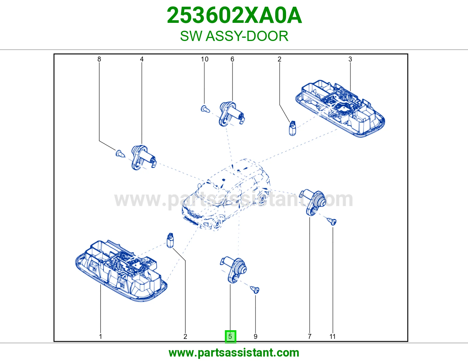 سويتش لمبه باب 253602XA0A