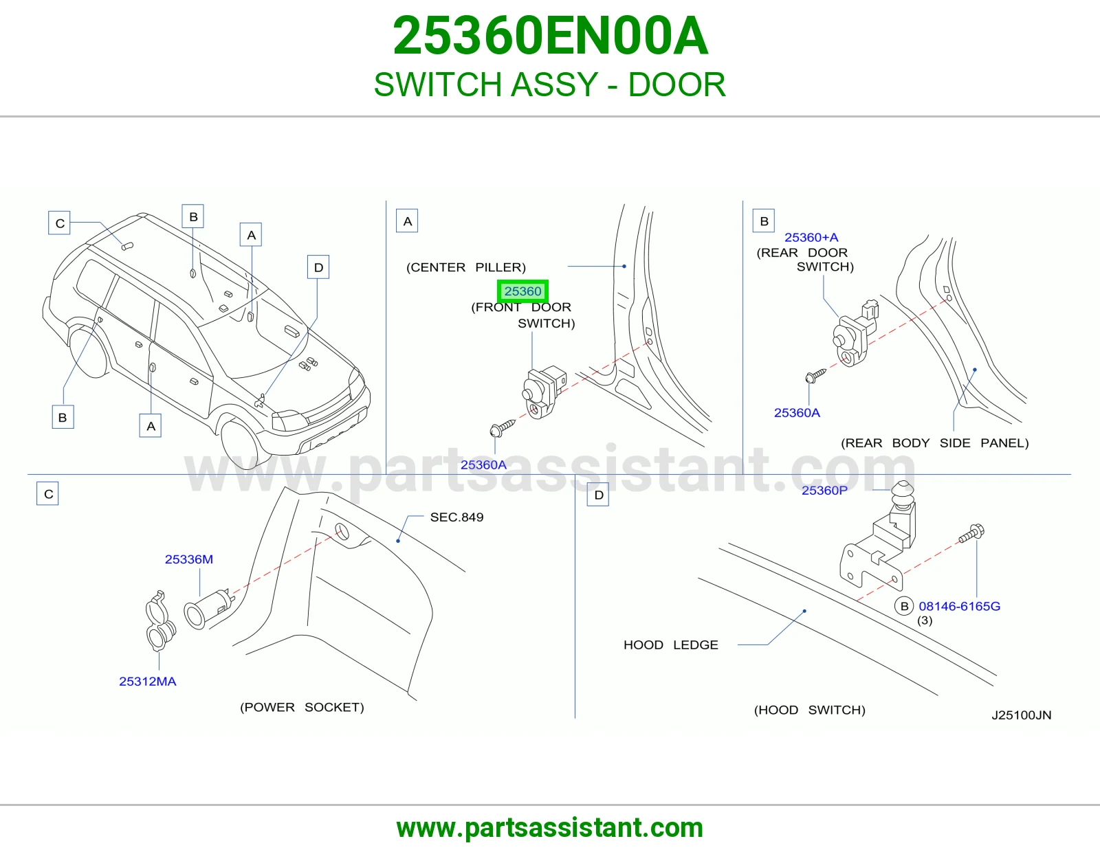 سويتش لمبه باب 25360EN00A