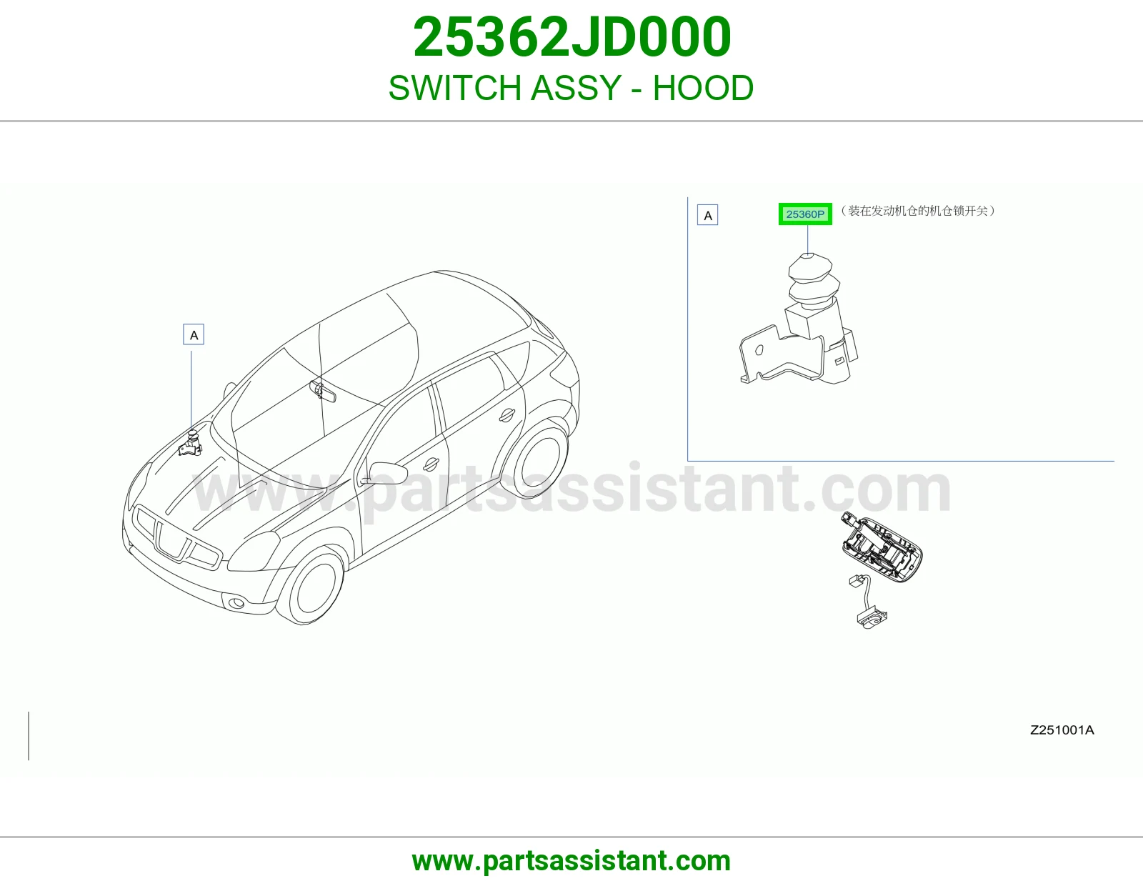 سويتش لمبه باب 25362JD000
