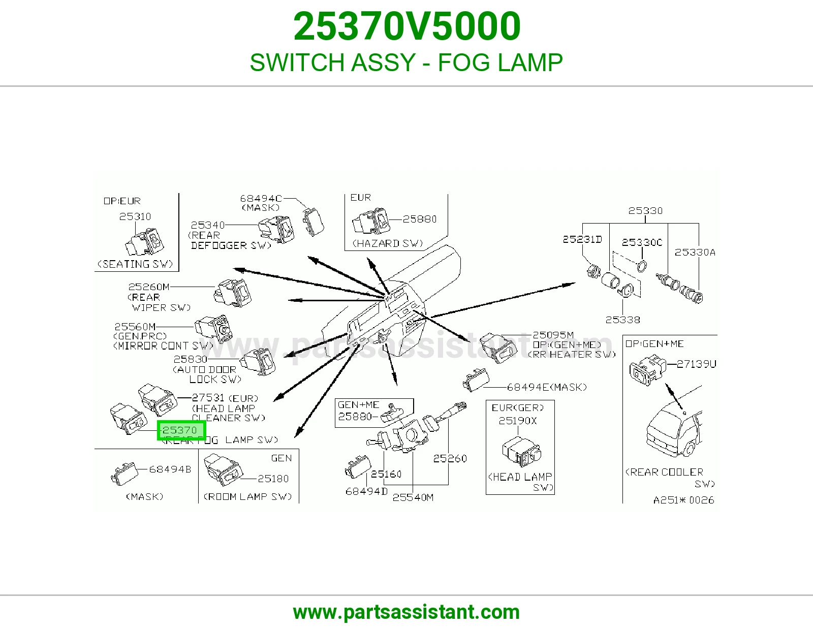 سويتش نور 25370V5000