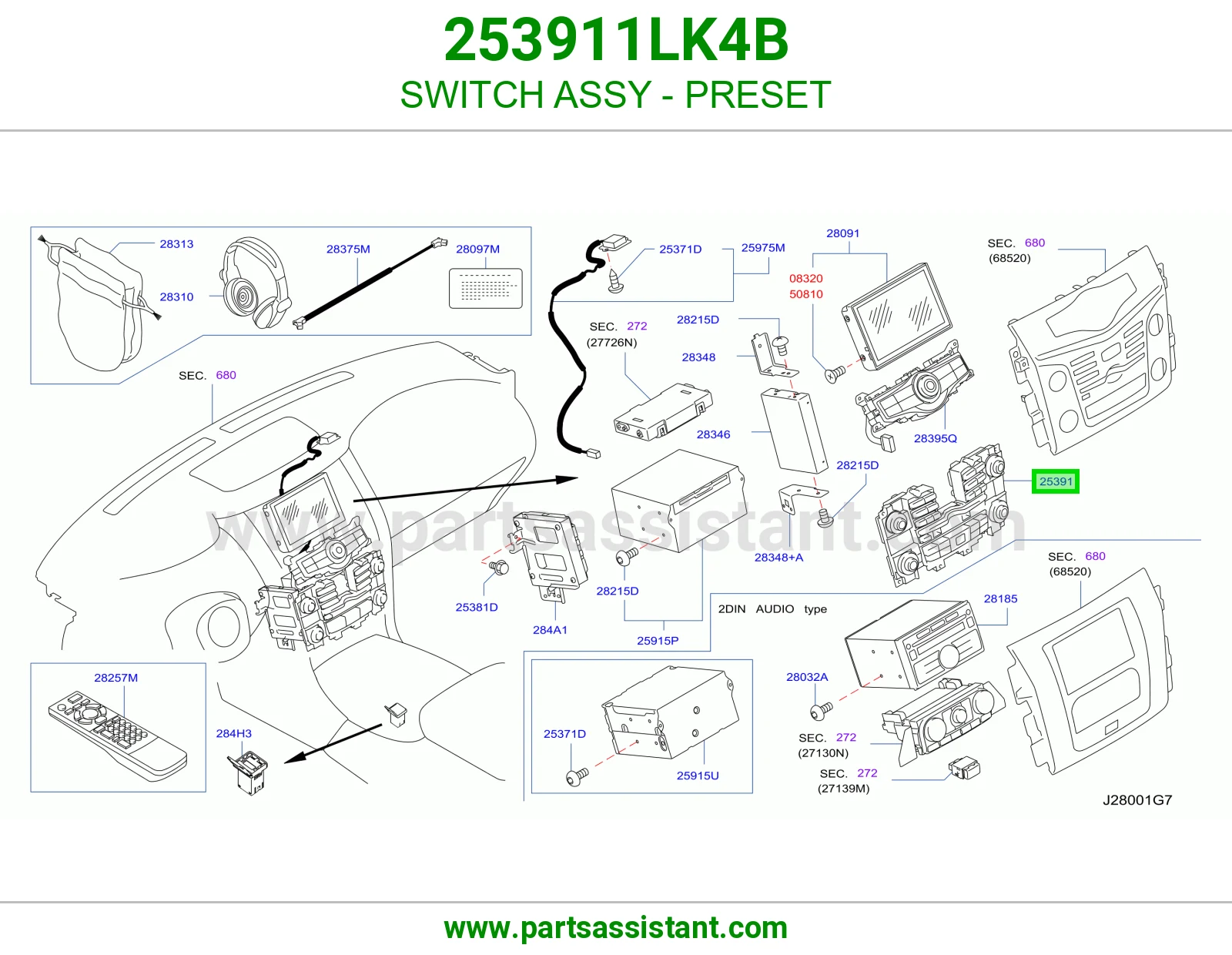 سويتش إعداد مسبق كامل 253911LK4B