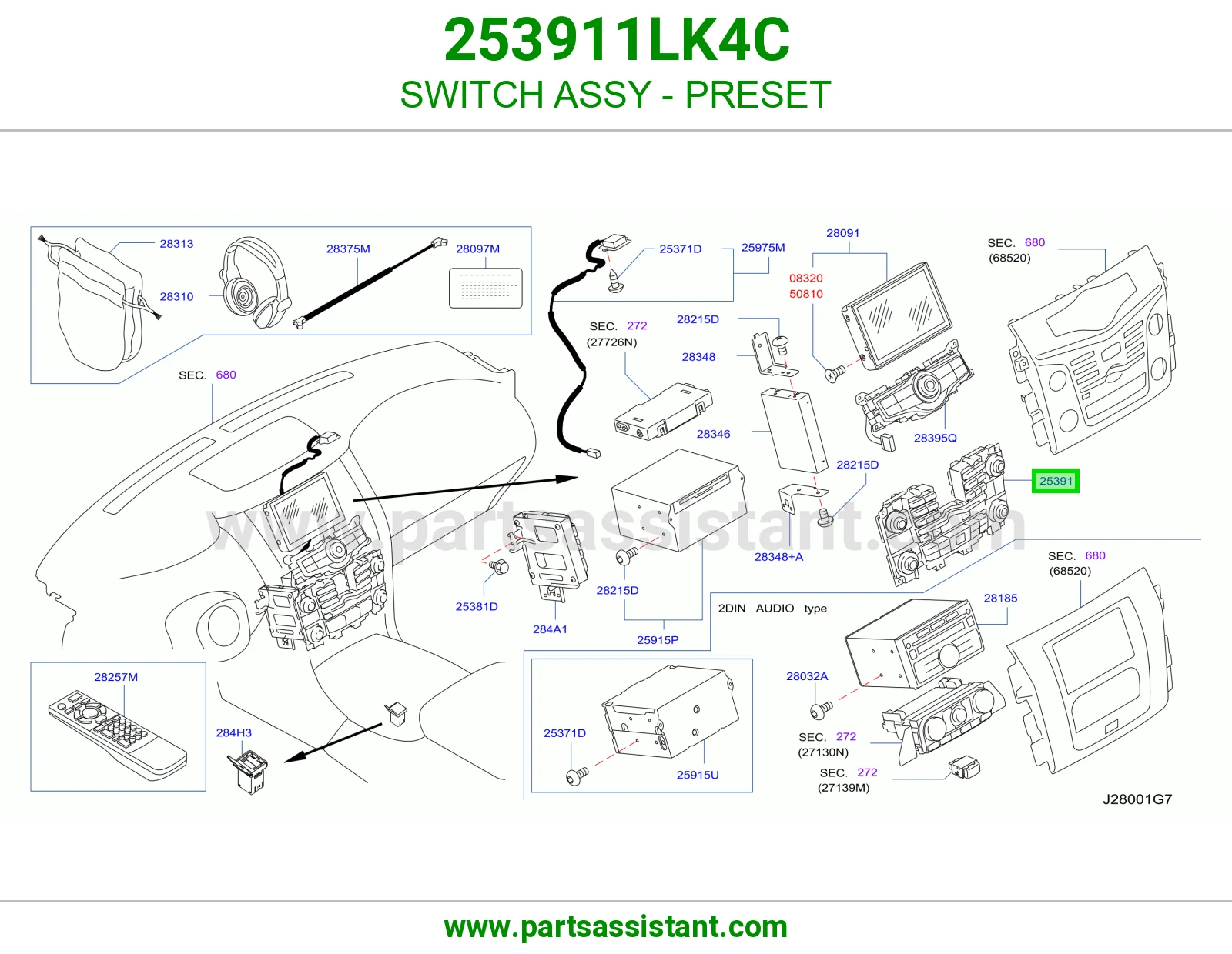 سويتش إعداد مسبق كامل 253911LK4C