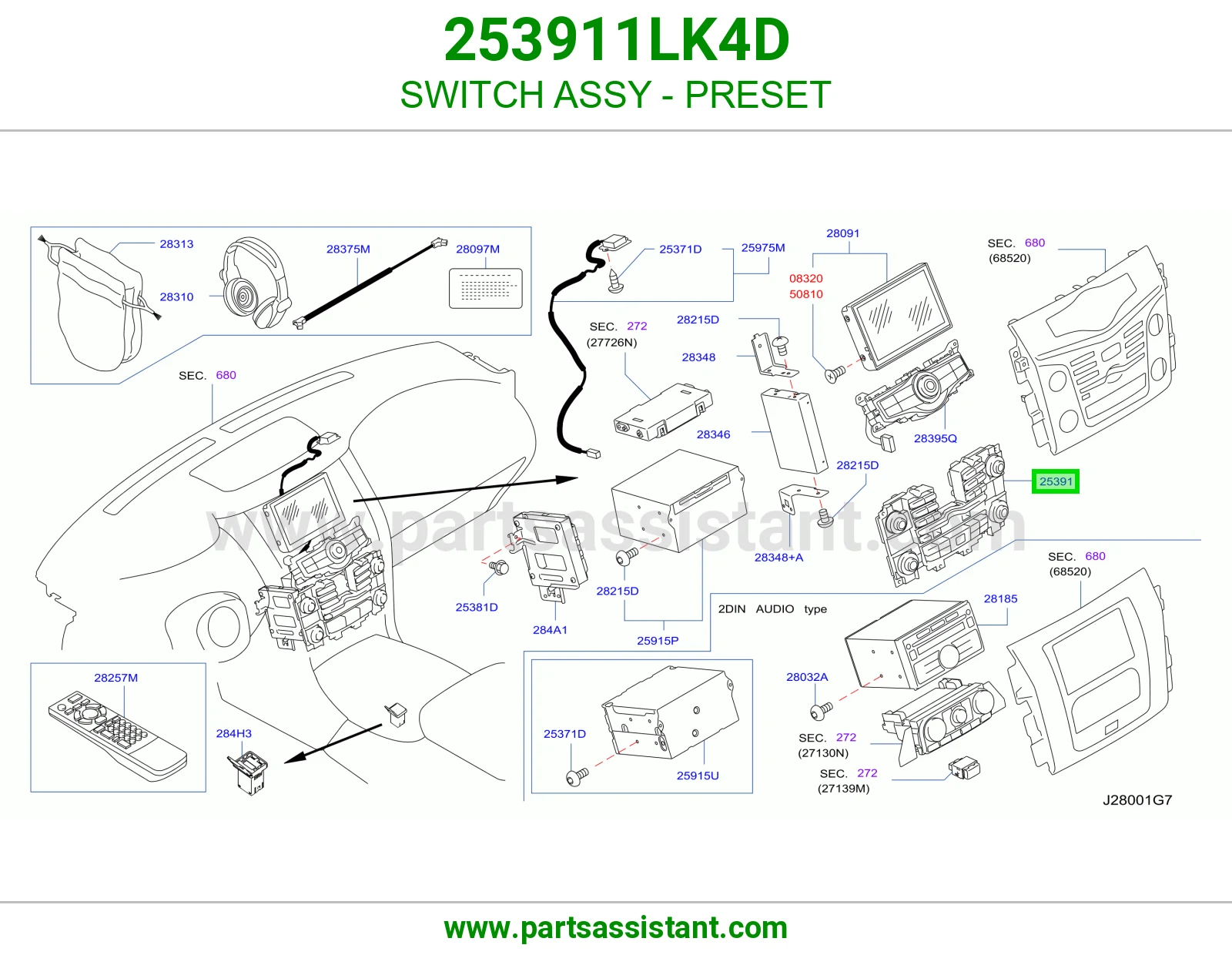 سويتش إعداد مسبق كامل 253911LK4D