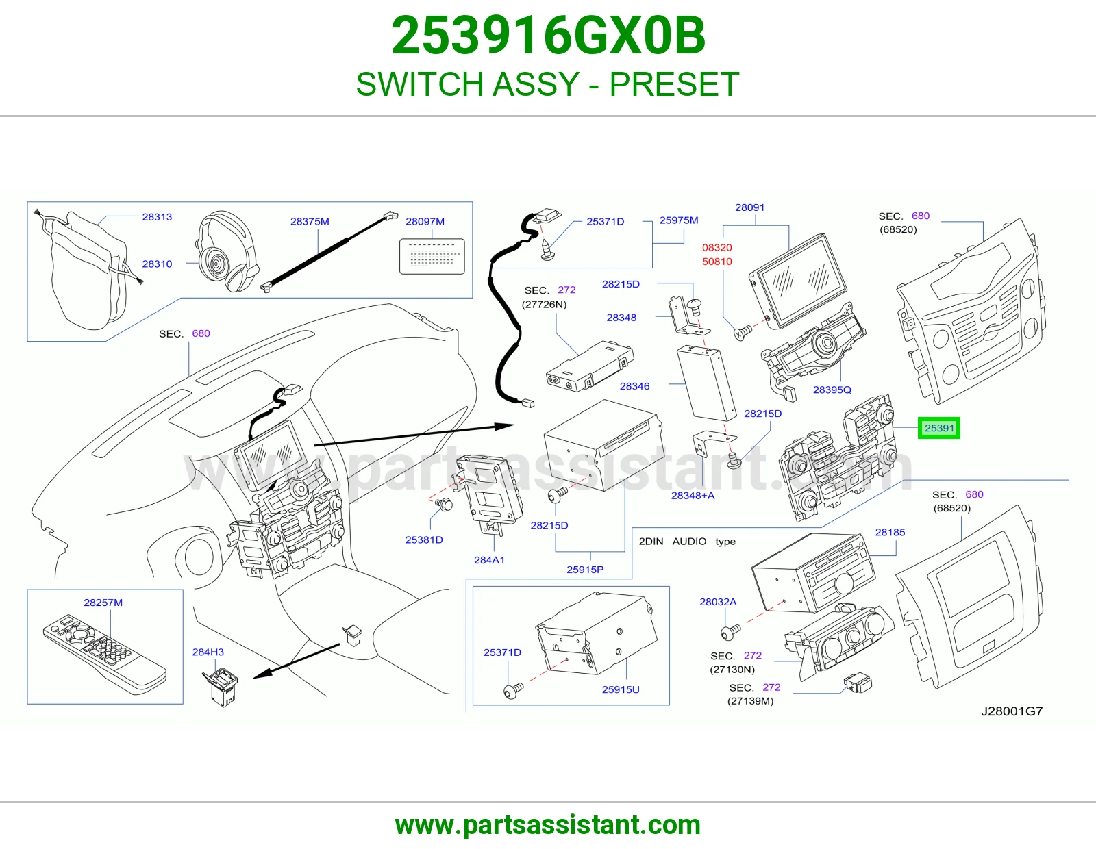 سويتش إعداد مسبق كامل 253916GX0B