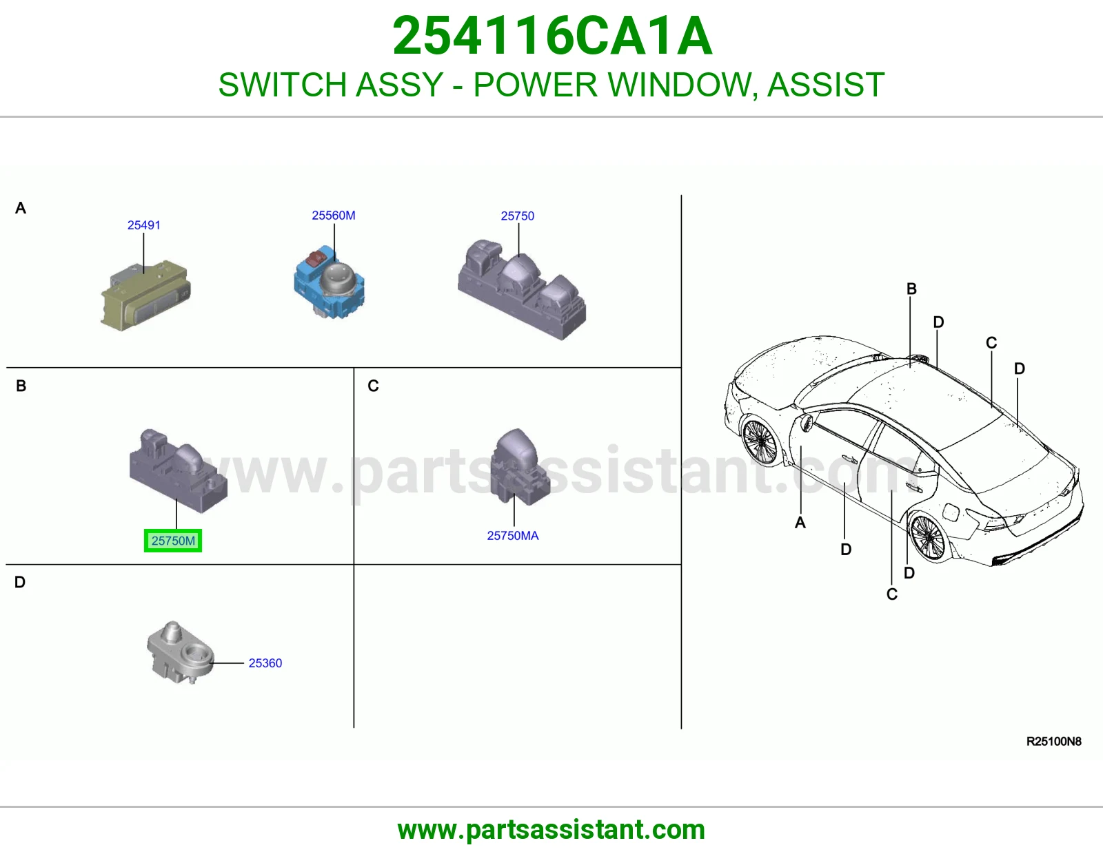 سويتش تحكم قزاز يمين 254116CA1A