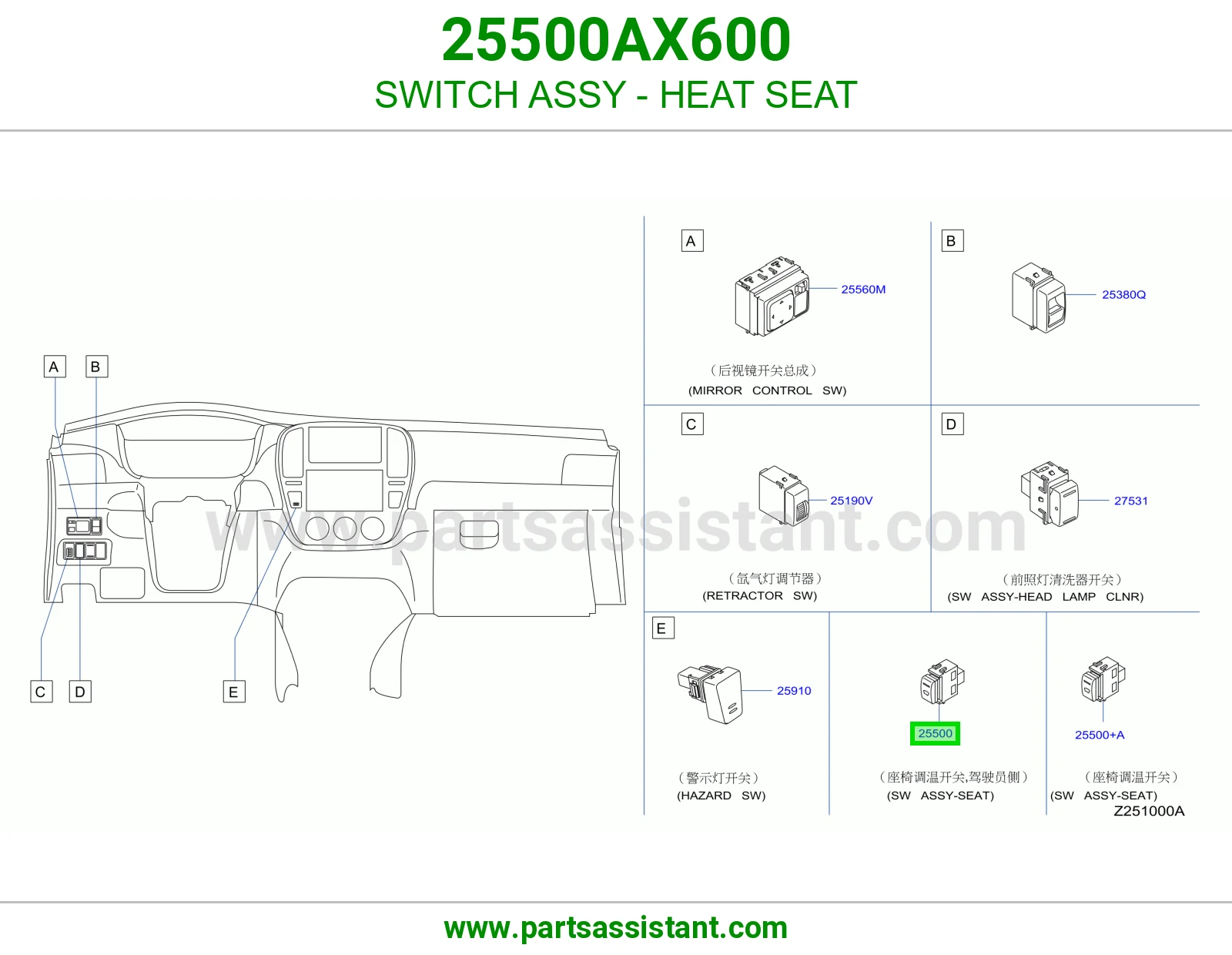 سويتش تدفئة مرتبة كامل 25500AX600