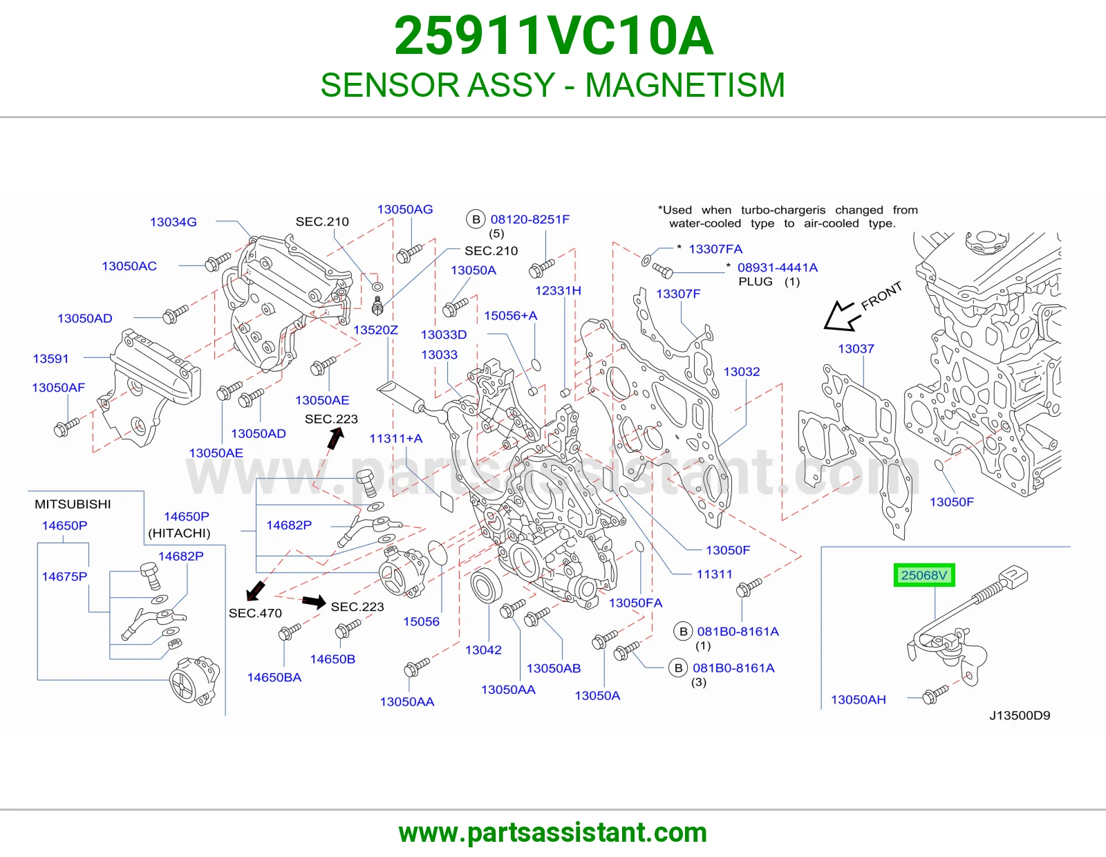 SENSOR ASSY - MAGNETISM 25911VC10A