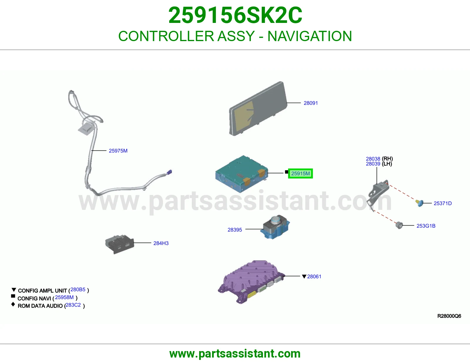 CONTROLLER ASSY - NAVIGATION 259156SK2C