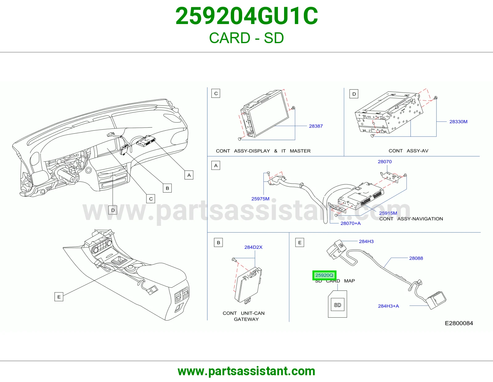 ذاكره خرائط 259204GU1C