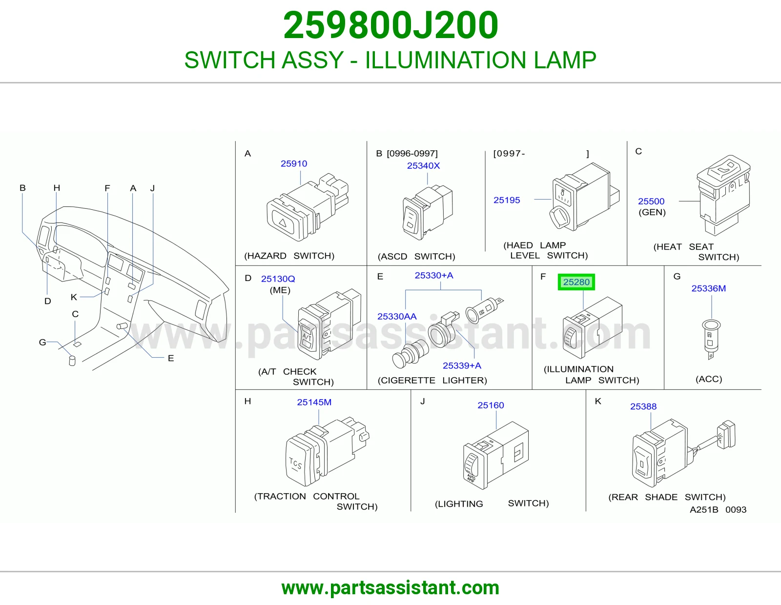 سويتش نور طبلون 259800J200