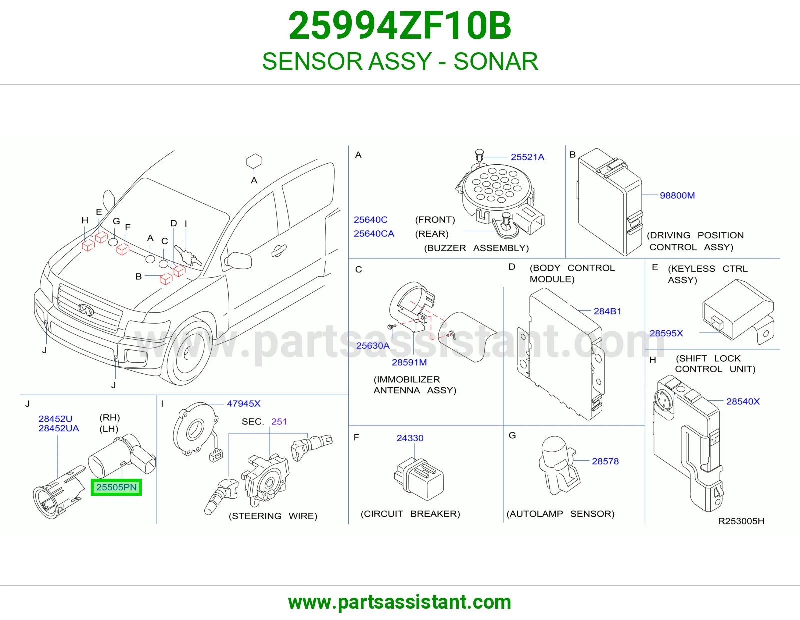 حساس صدام 25994ZF10B