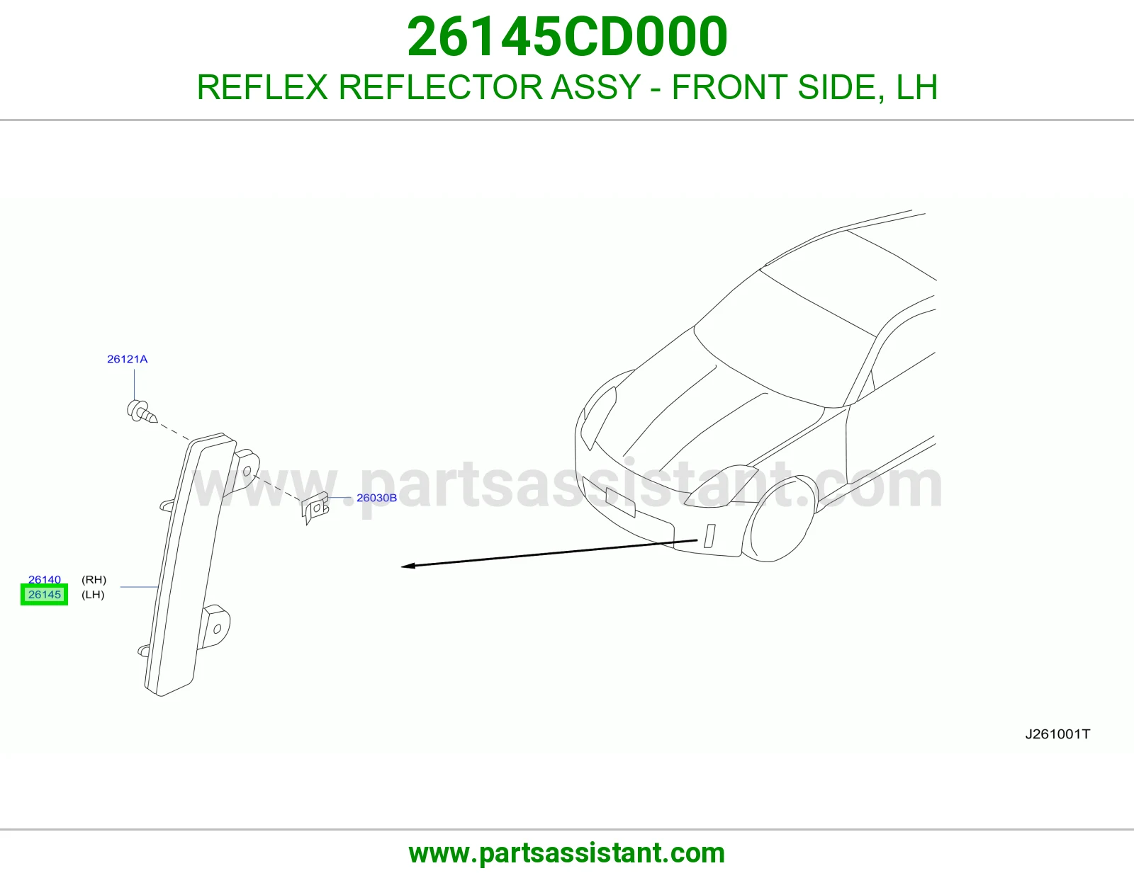 اسطب صدام امامي يسار 26145CD000