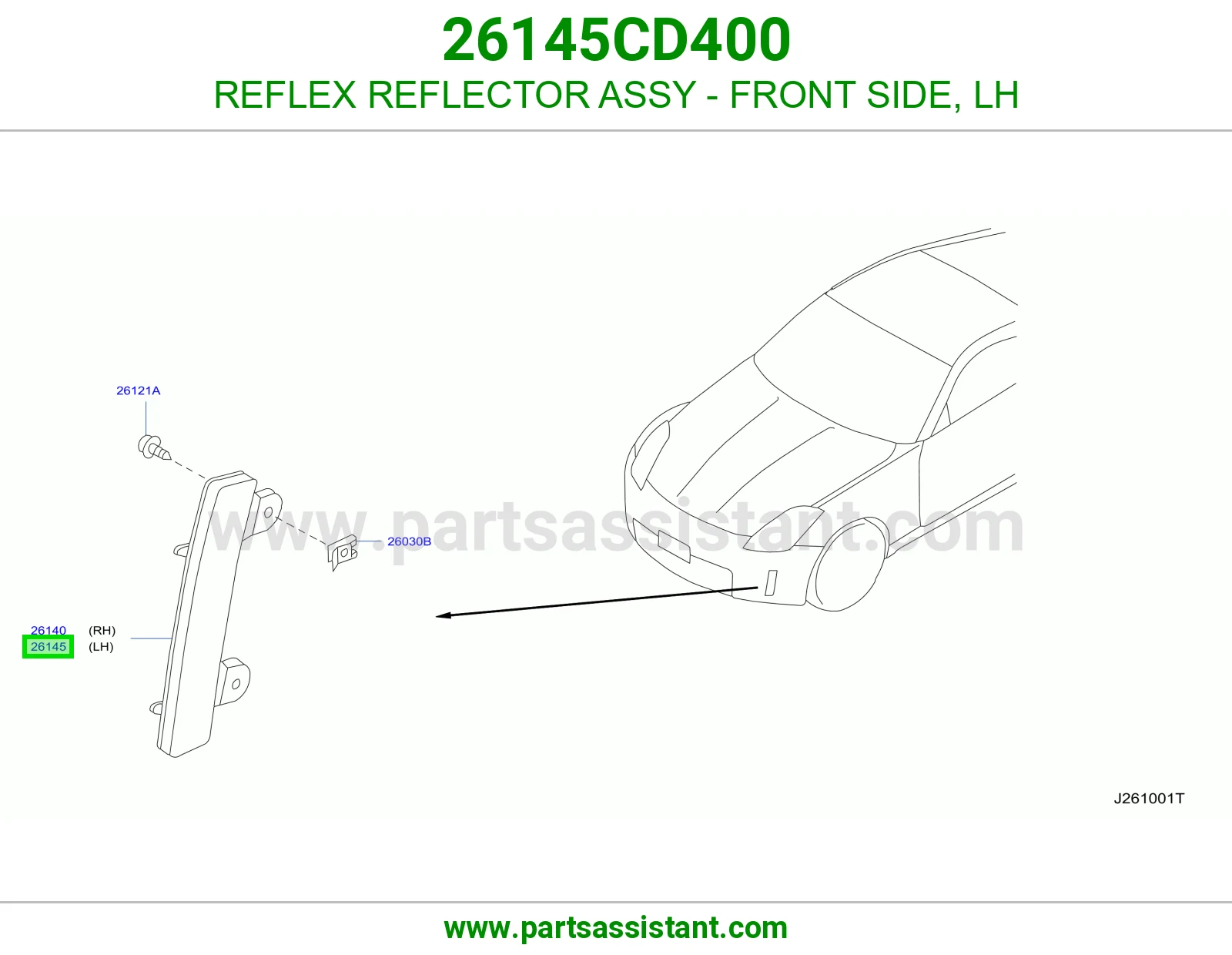 اسطب صدام امامي يسار 26145CD400