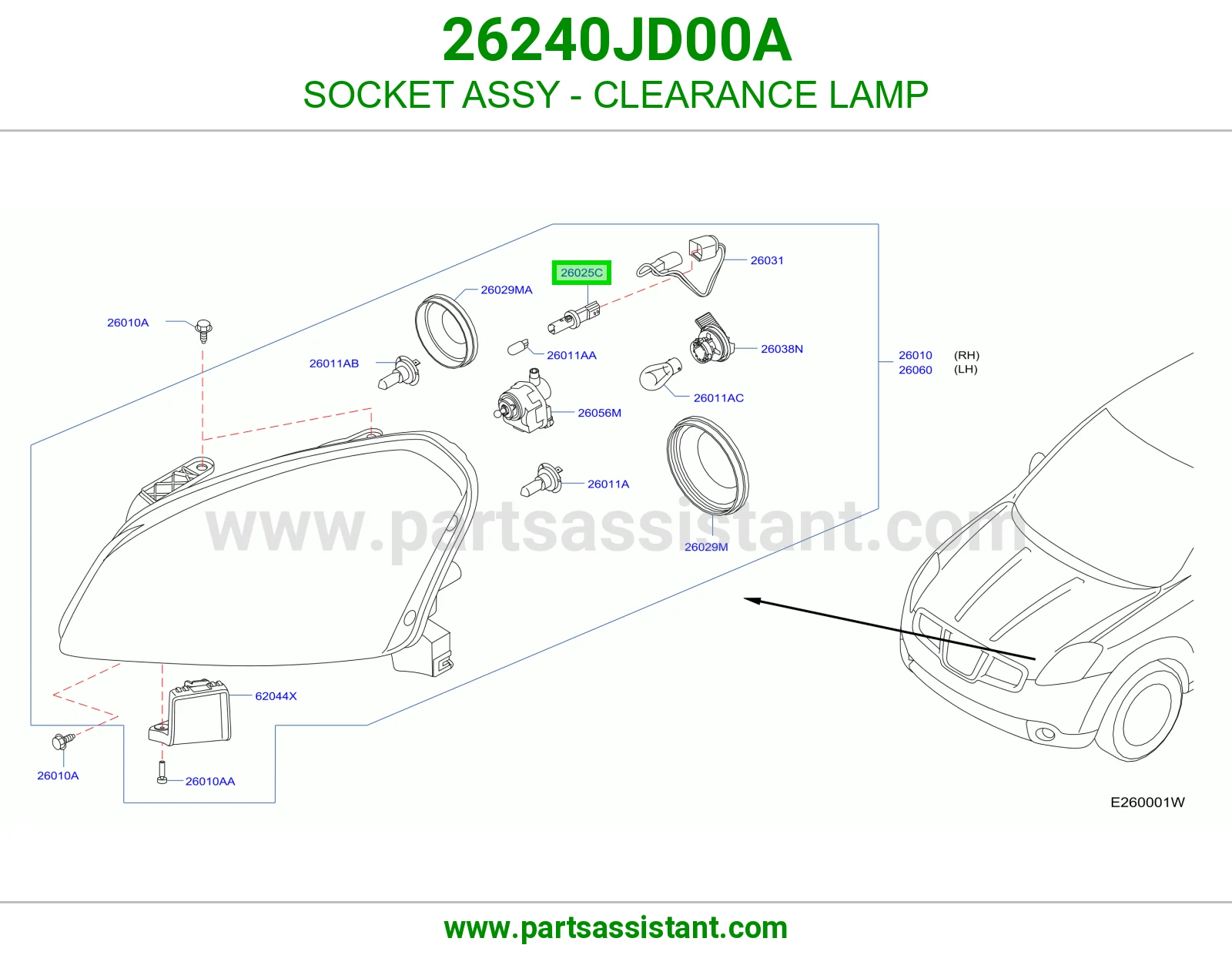 فيش اسطب جانبي كامل 26240JD00A