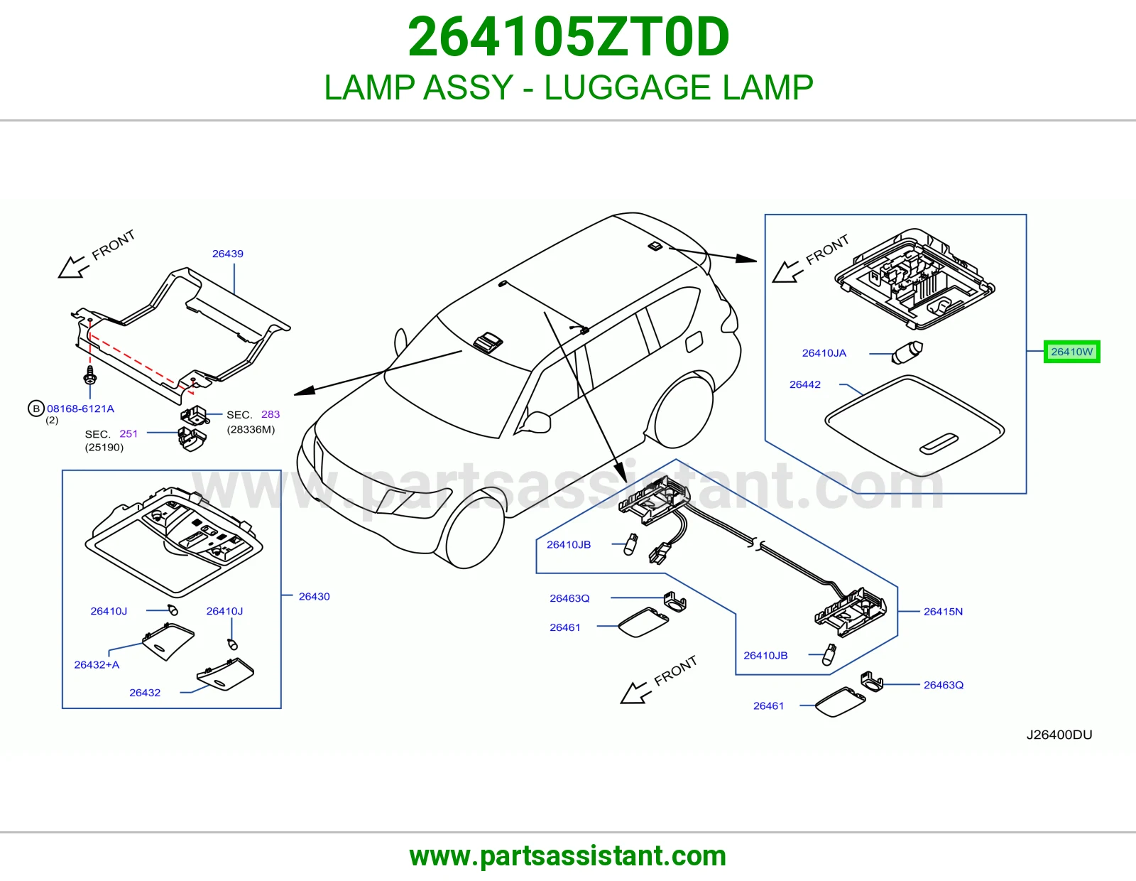 لمبه سقف 264105ZT0D