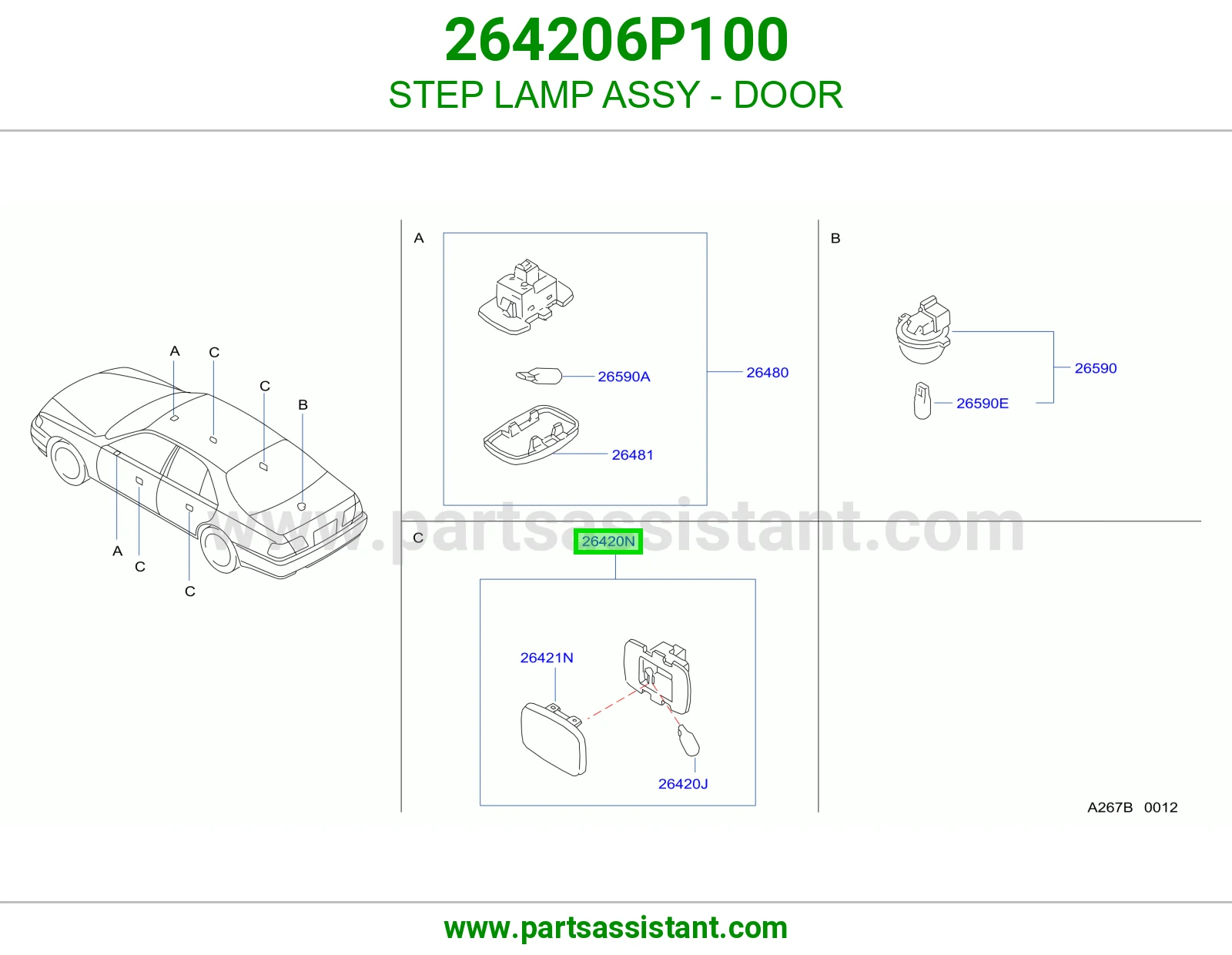 لمبة دعسة باب كاملة 264206P100