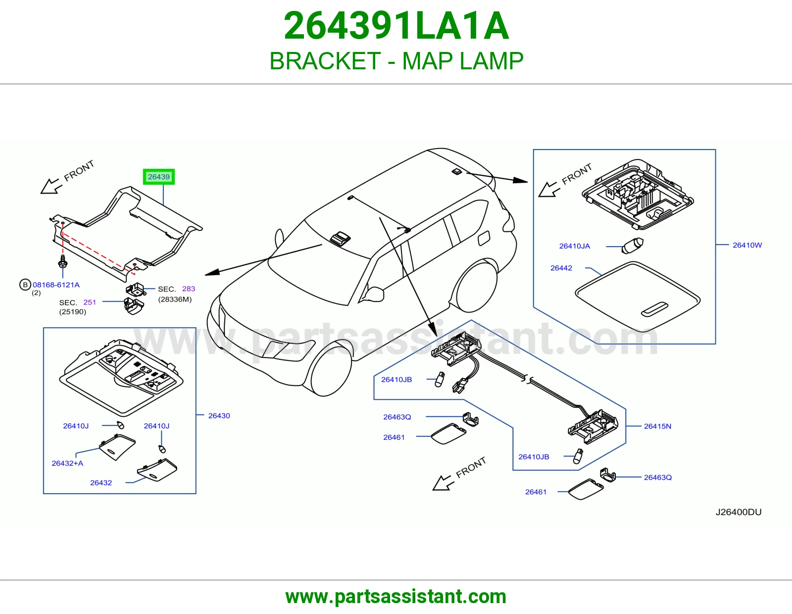 قاعدة لمبة قراءة 264391LA1A