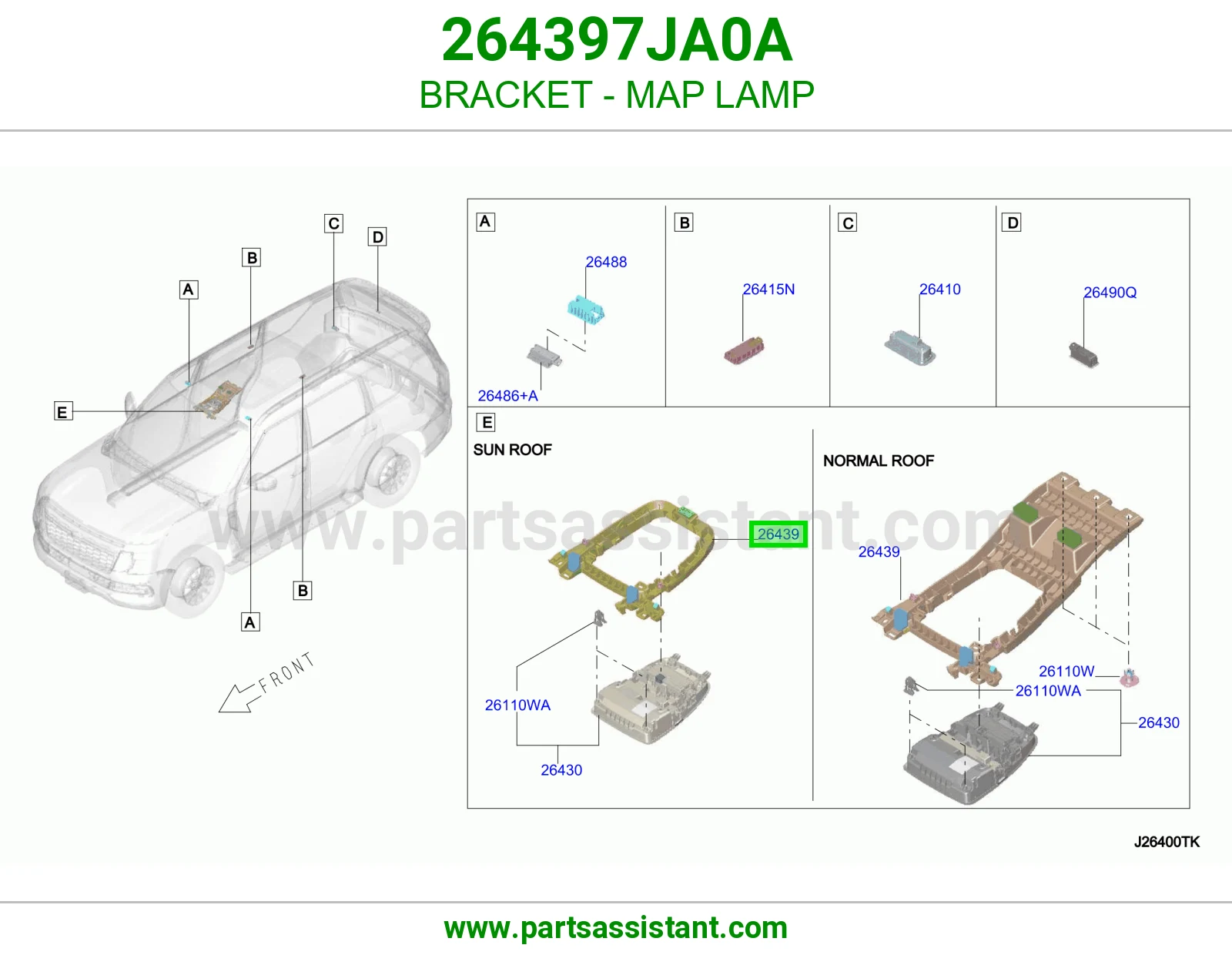 قاعدة لمبة قراءة 264397JA0A