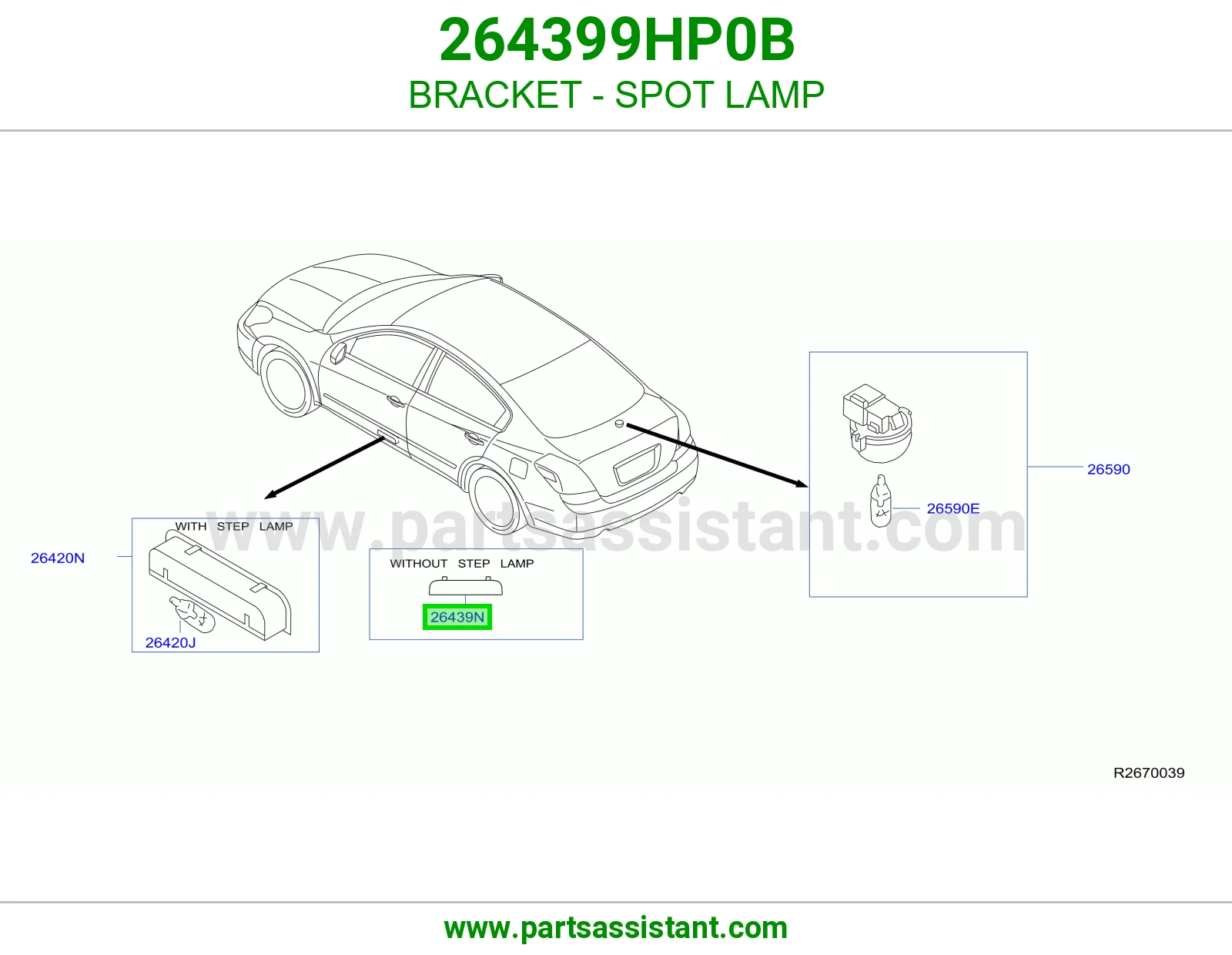 قاعدة كشاف 264399HP0B