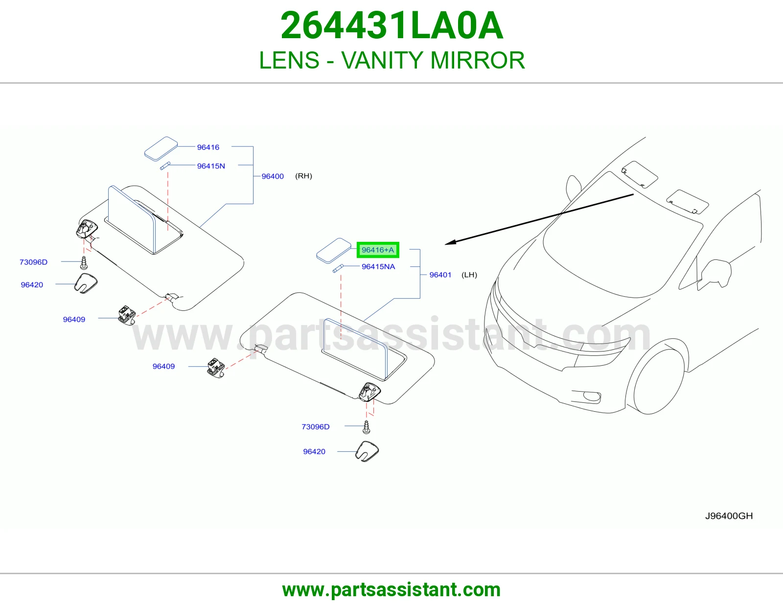 قزاز مراية شماسة 264431LA0A