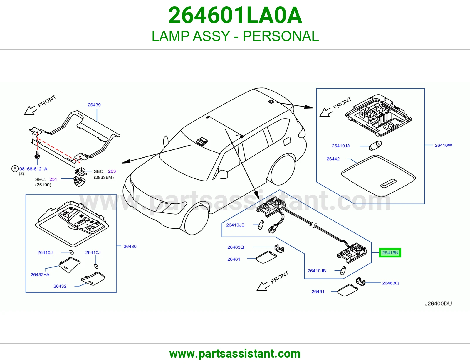 لمبة قراءة كاملة 264601LA0A