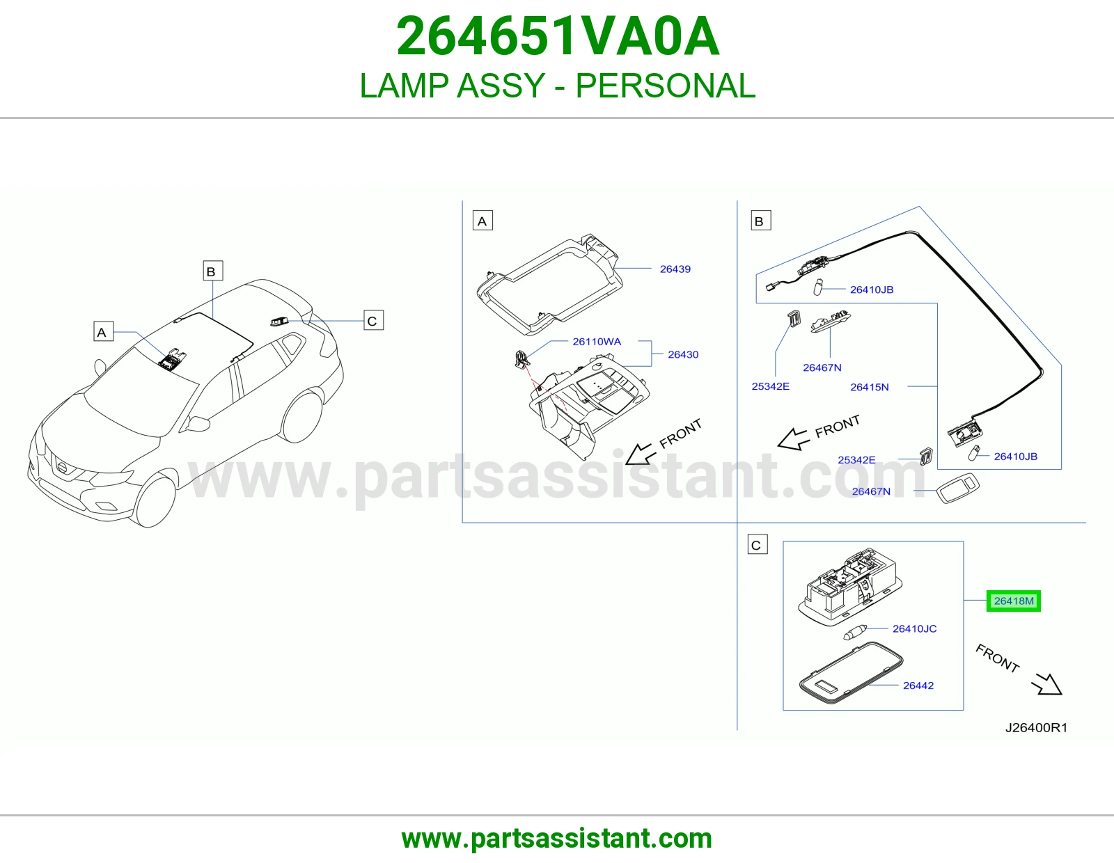 لمبة قراءة كاملة 264651VA0A