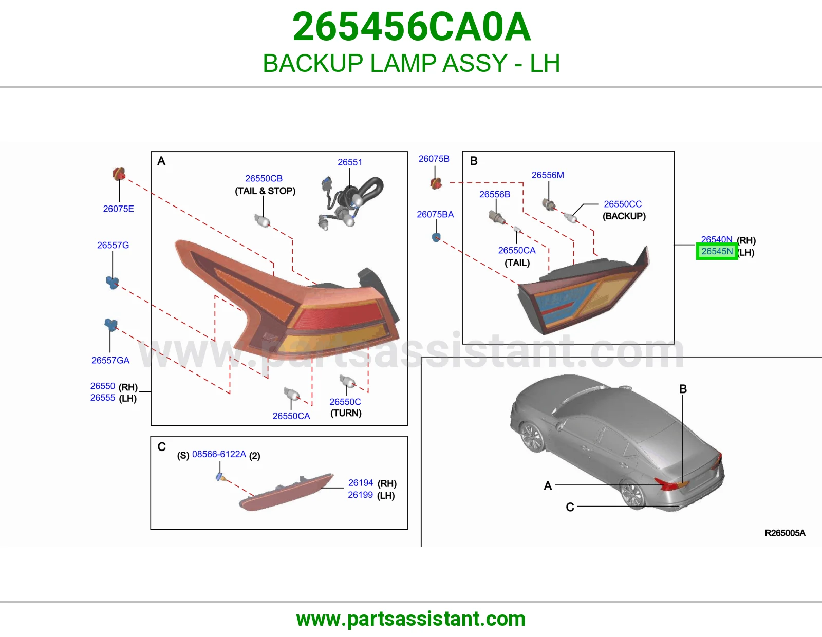 لمبة ريوس يسار كاملة 265456CA0A