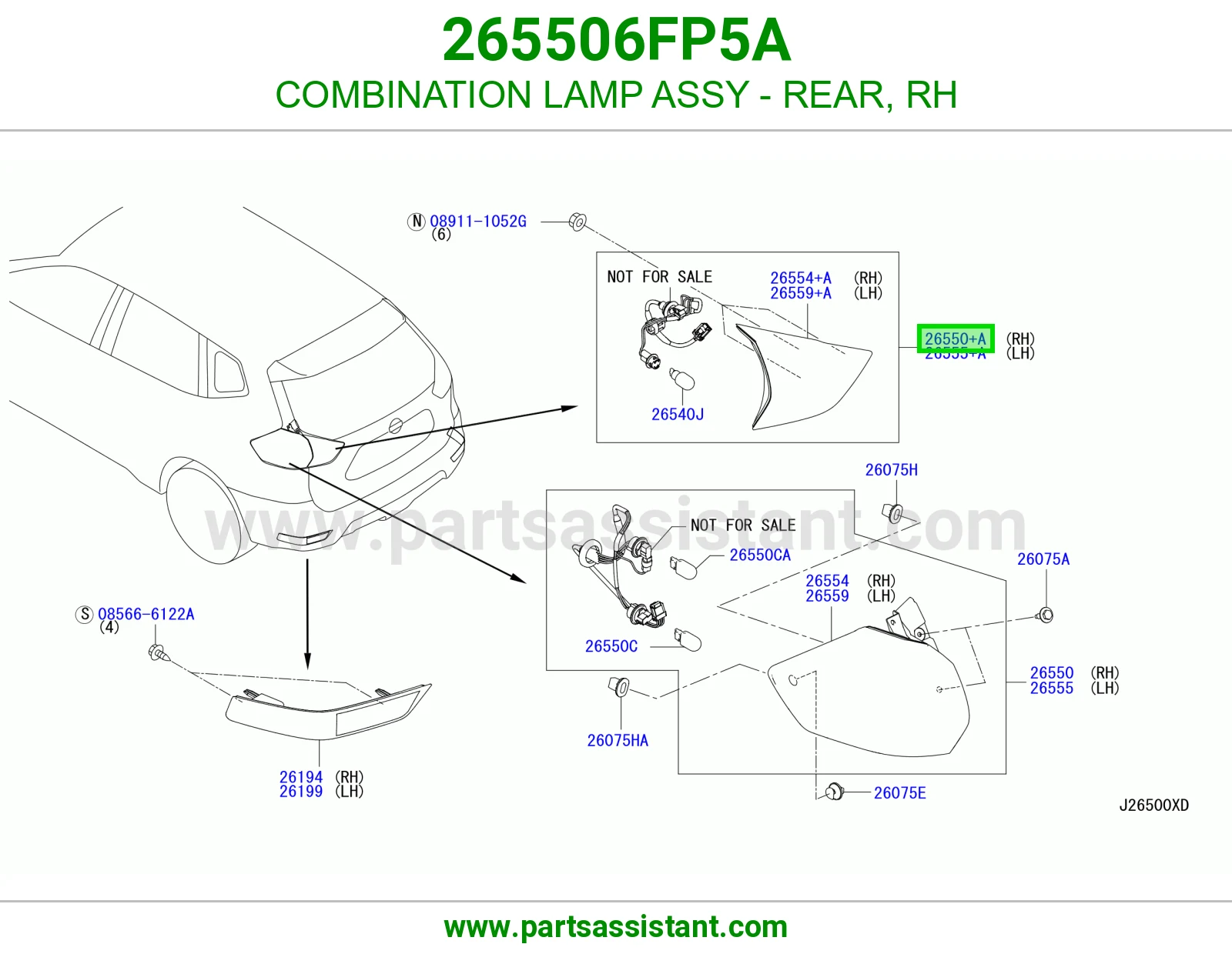 اشاره اسطب خلفي ركن يمين 265506FP5A